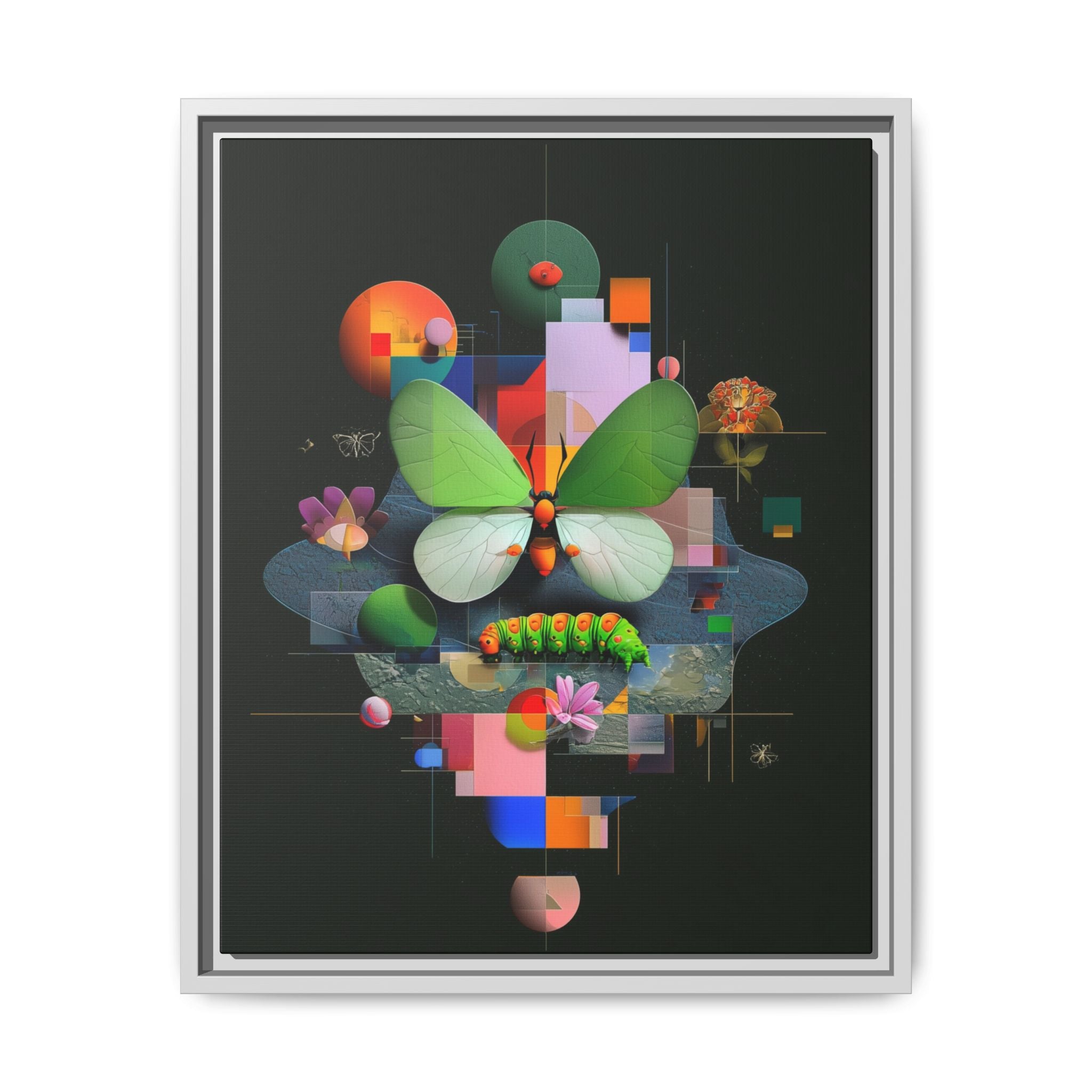 Geometric Metamorphosis: Abstract Nature Composition, Digital Cubist Butterfly Art   |    Custom Orders Available