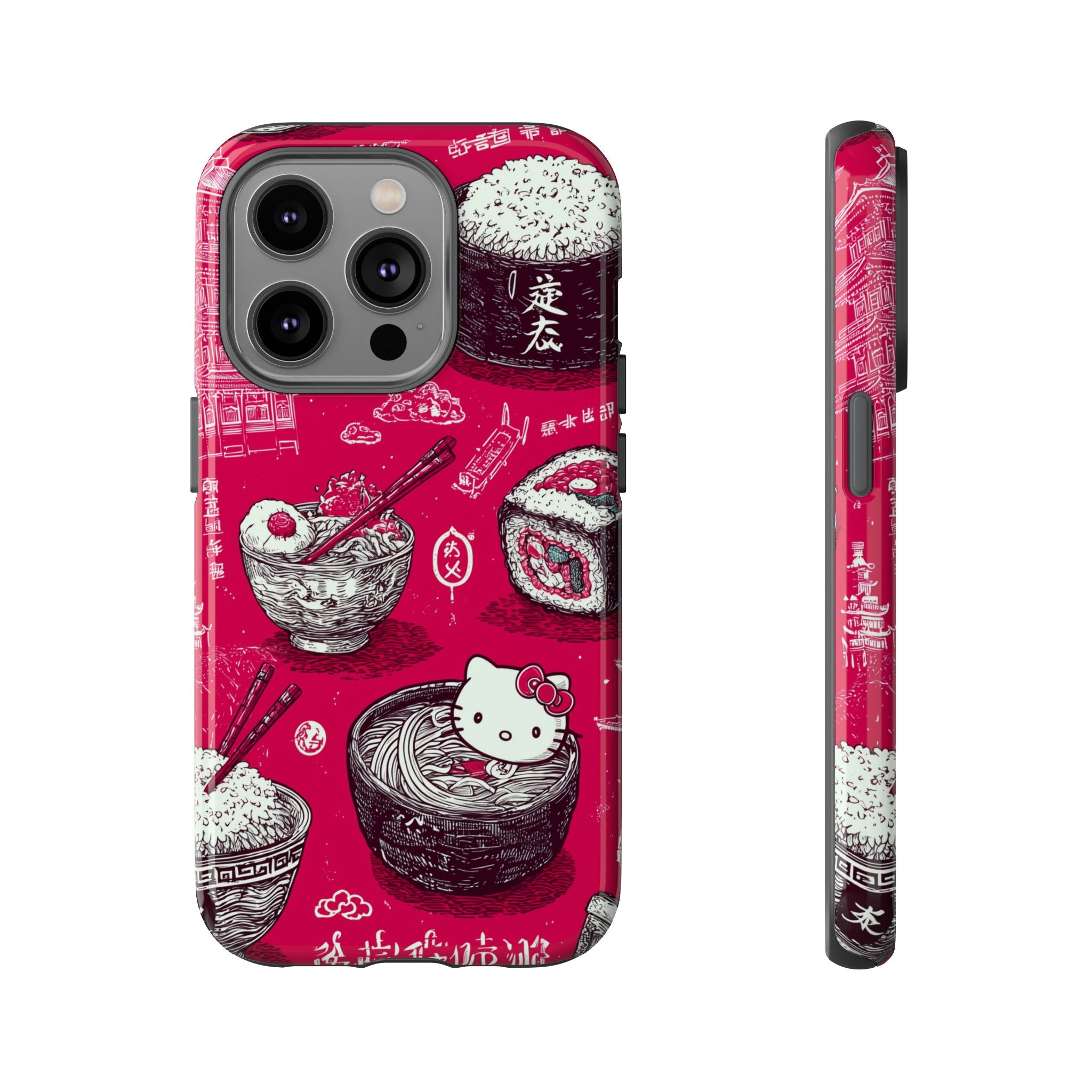 Japanese Kitty Vibrant Phone Case - Tough Case | Funky, Colorful, Unique Design for Personalization, Gift, Accessory, Protection, Trendy