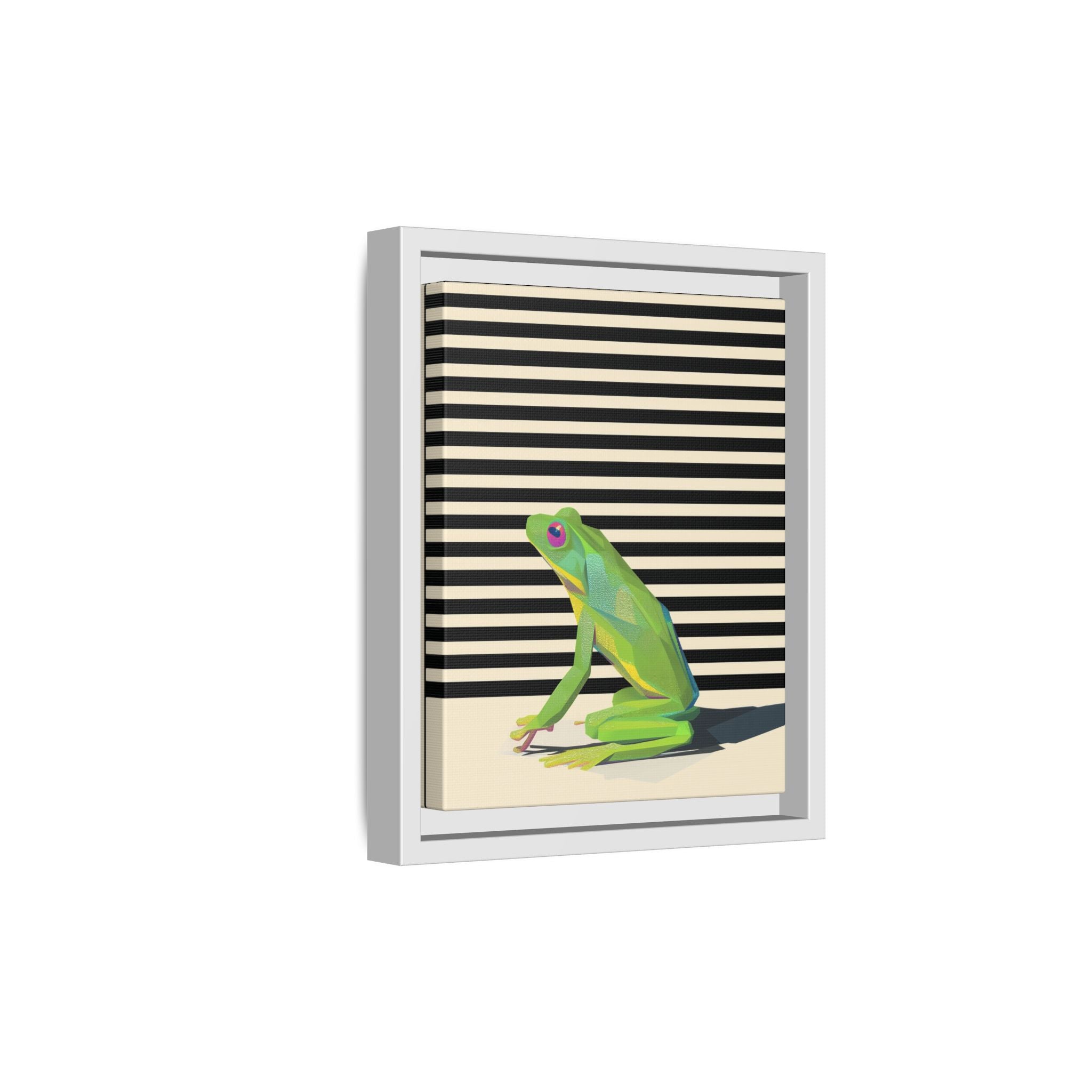 Geometric Frog Persona: Modern Wildlife Illustration, Vibrant Graphic Design   |  Personalized & Custom Orders Available