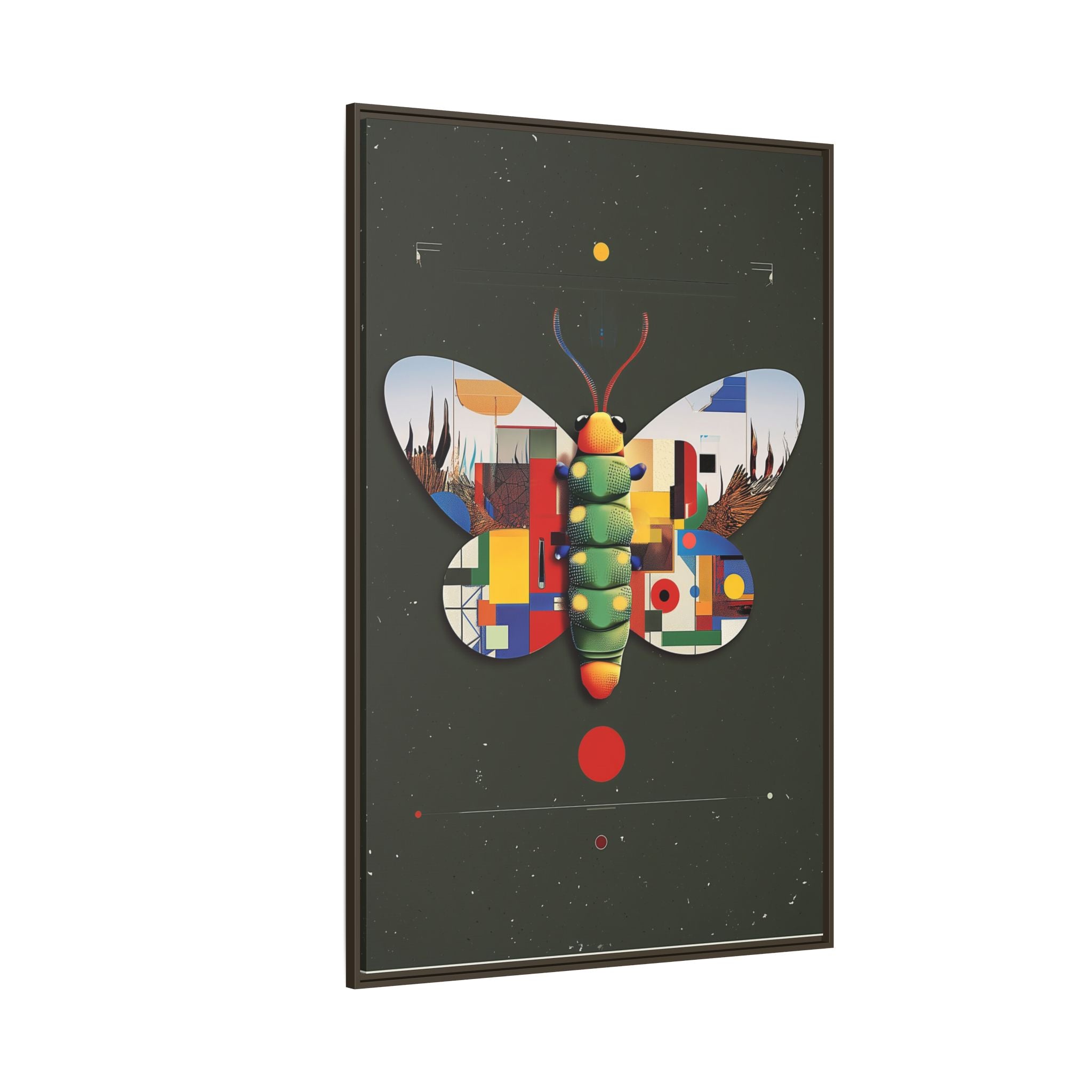 Geometric Butterfly: Bauhaus Digital Mosaic, Technological Nature Composition   |    Custom Orders Available