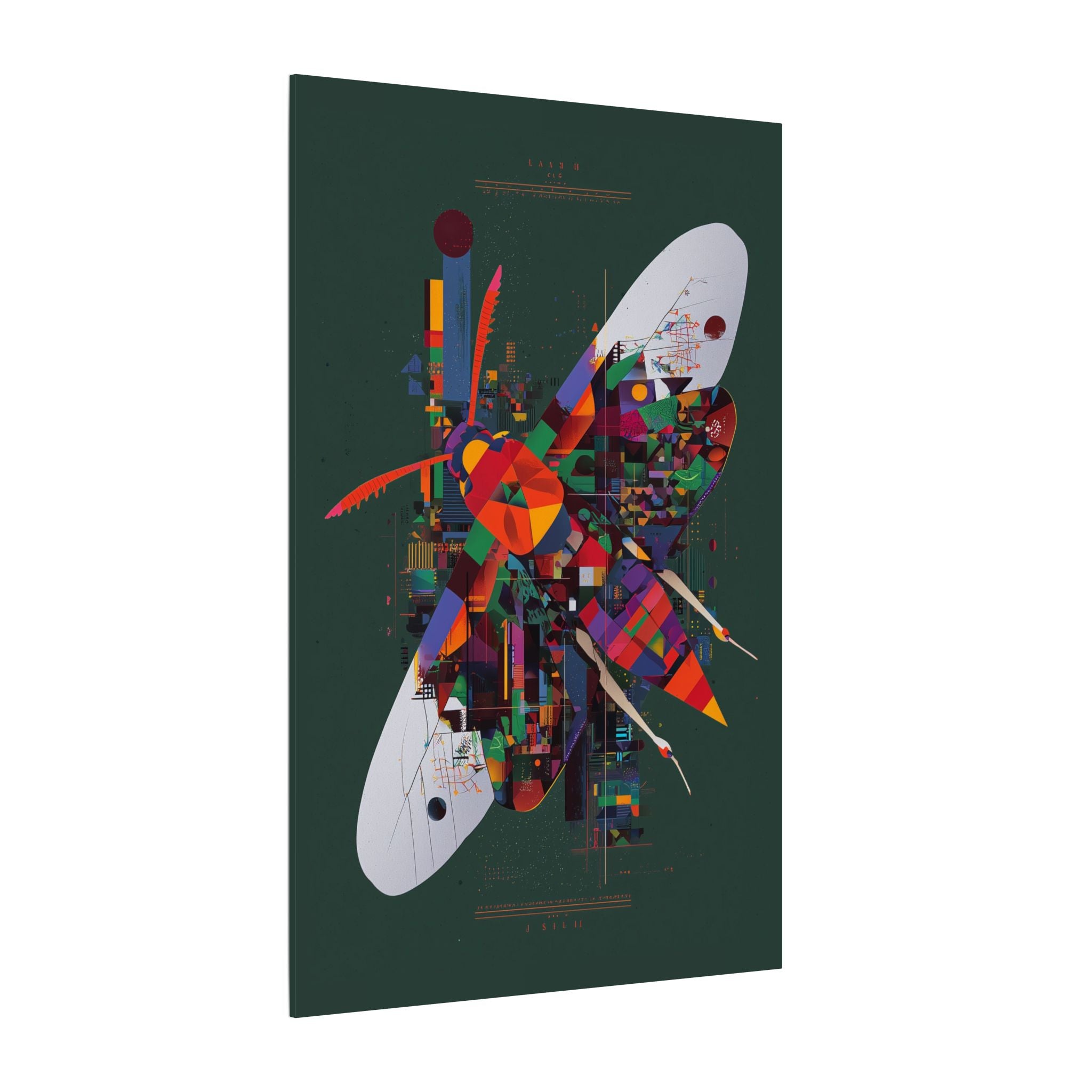 Metamorphic Geometry: Digital Cubist Butterfly, Urban Fragmentation Landscape   |    Custom Orders Available