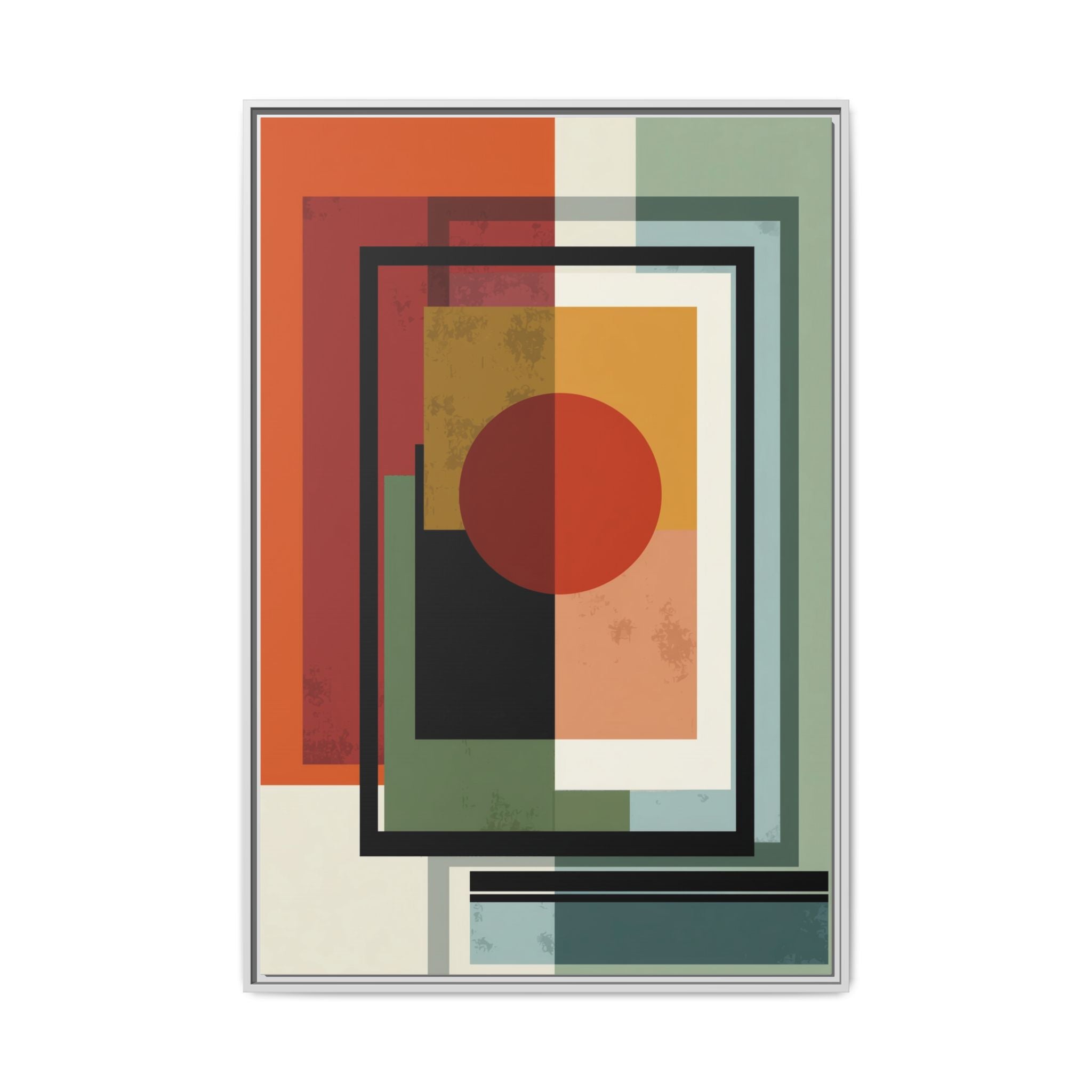 Geometric Harmonies: Mid-Century Modern Composition, Constructivist Inspiration, Abstract Rectangular Interplay   |   Custom Orders Accepted