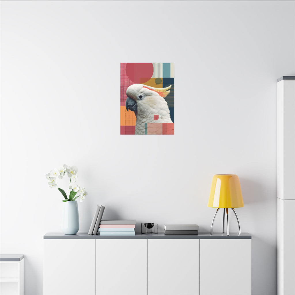 Crest of Elegance: Geometric Wildlife Portrait, Contemporary Avian Art   |    Custom Orders Available