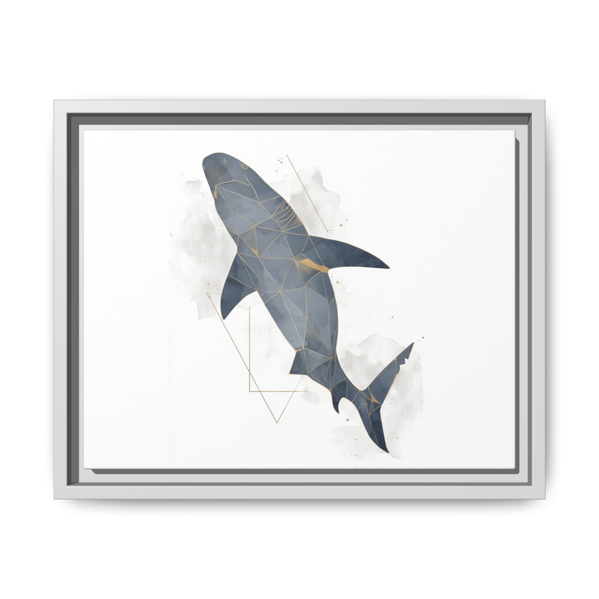 Aquatic Geometry: Shark Polygon Abstraction, Oceanic Digital Art   |  Personalized & Custom Orders Available
