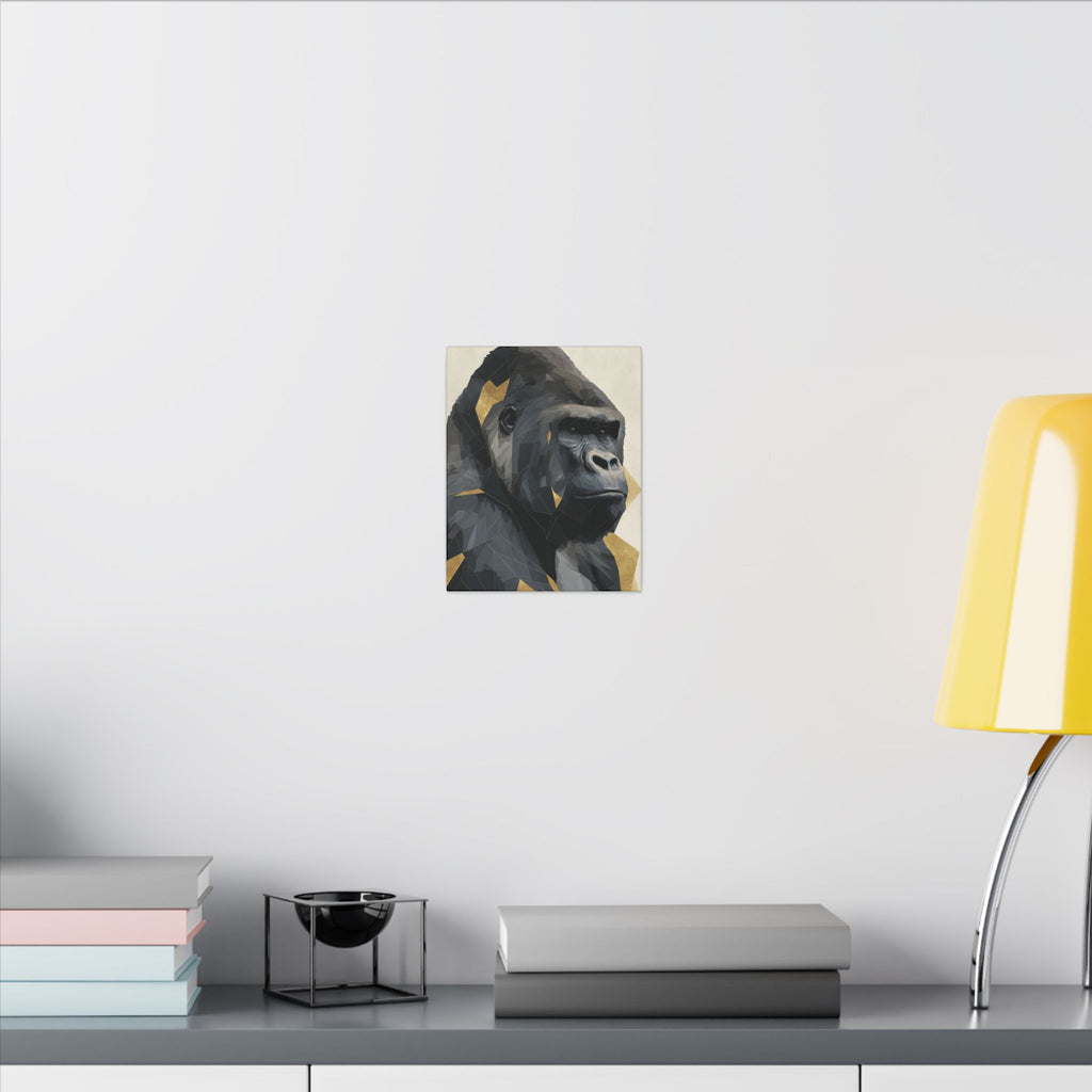 Fractured Primate: Geometric Gorilla Portrait, Low-Poly Animal Art, Modern Wildlife Visualization   |  Personalized & Custom Orders