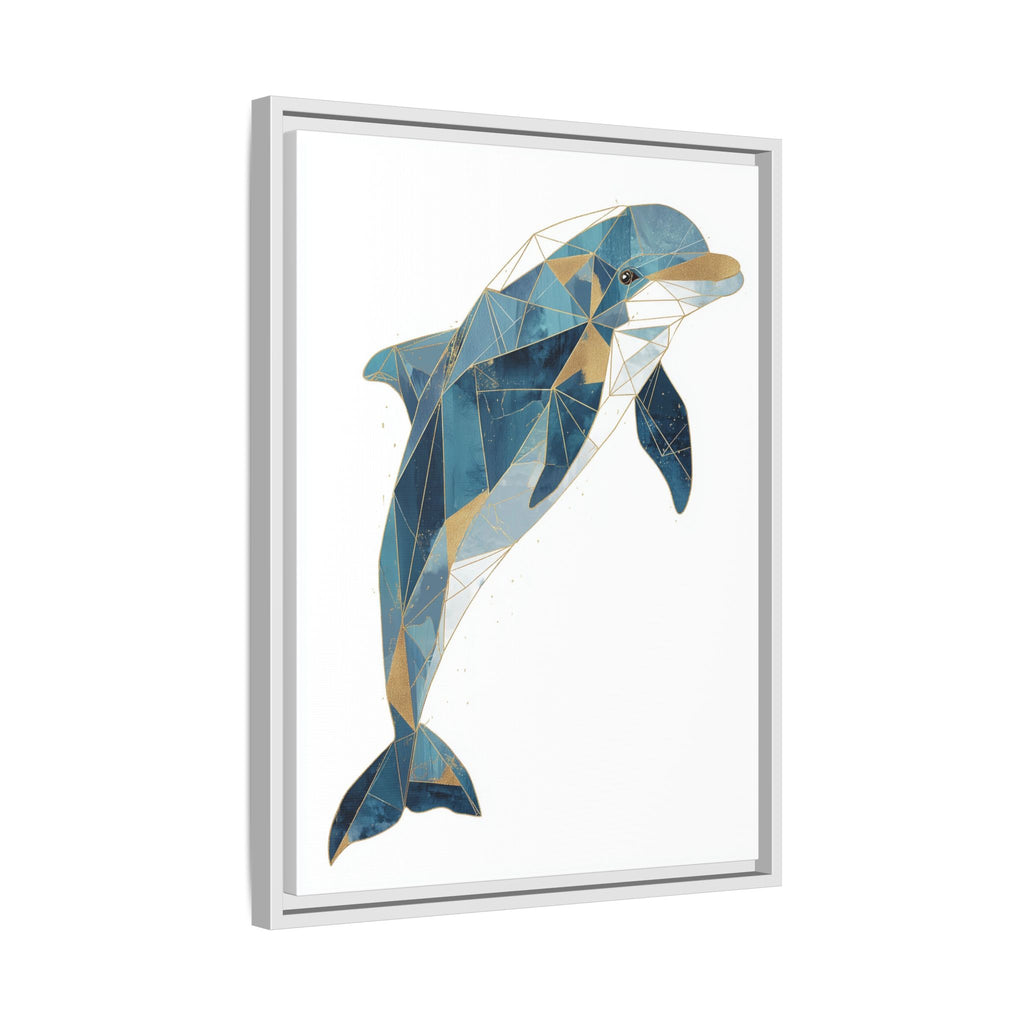 Oceanic Geometry: Dolphin in Blue Polygons, Modern Marine Art   |  Personalized & Custom Orders Available
