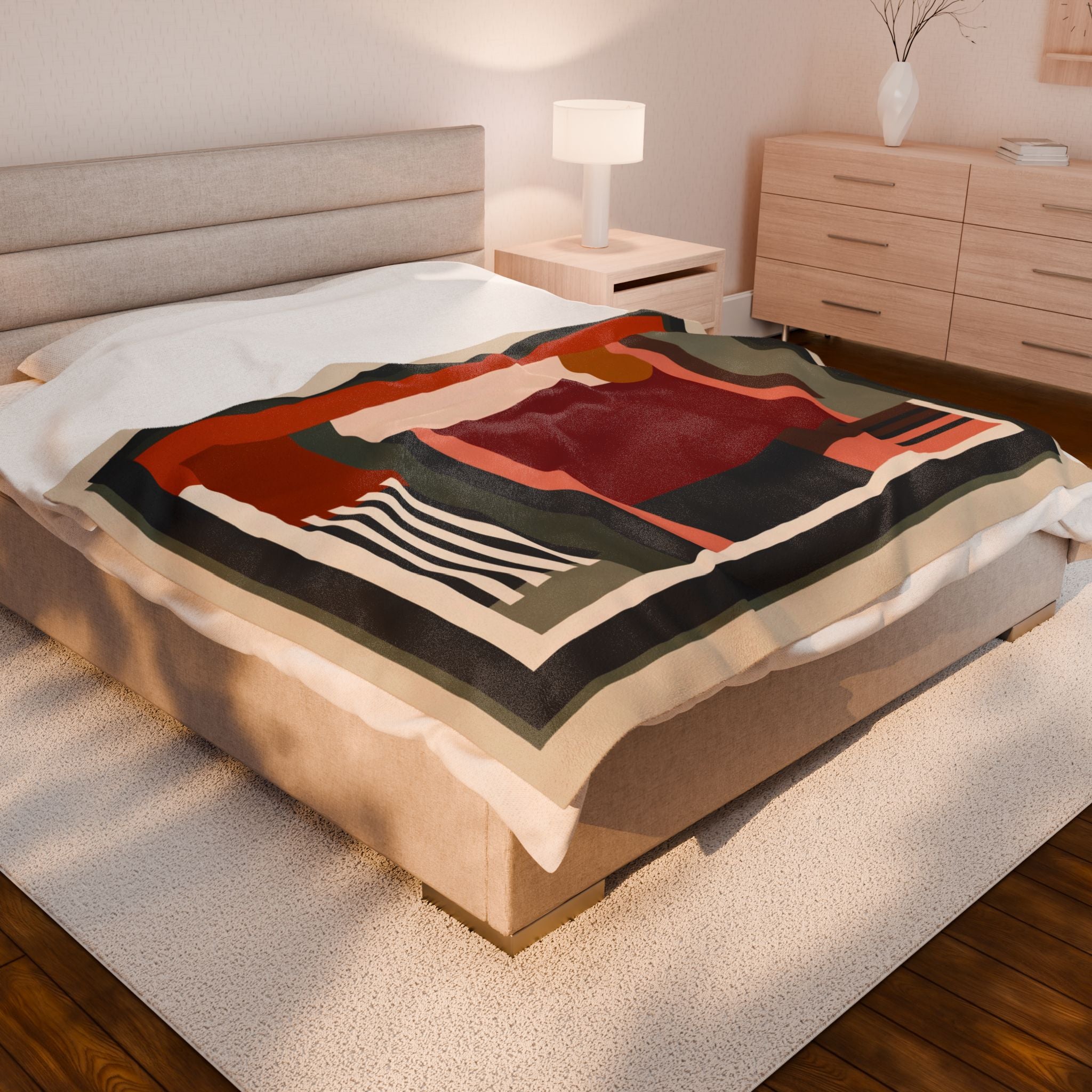 Geometric Harmony: Modernist Color Symphony, Abstract Spatial Composition   |    Custom Orders Available