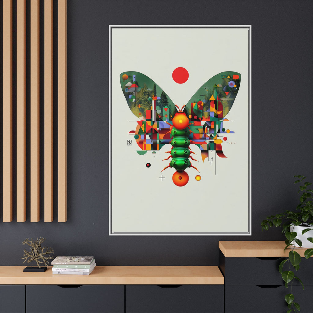 Digital Butterfly Framed Print, Cubist Architectural Abstraction   |  Personalized & Custom Orders Available