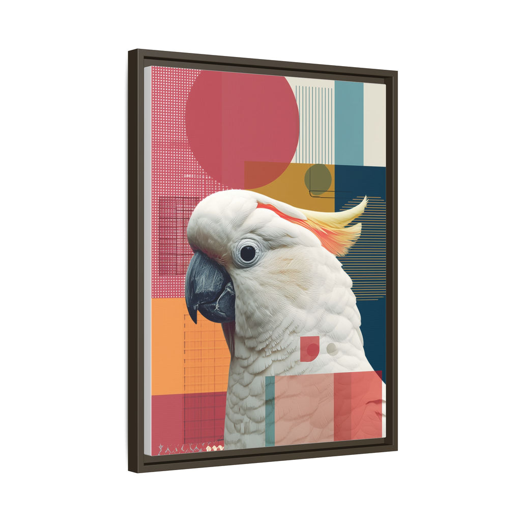 Cockatoo in Geometry: Mid-Century Modern Wildlife Art, Photorealistic Nature Print   |    Custom Orders Available