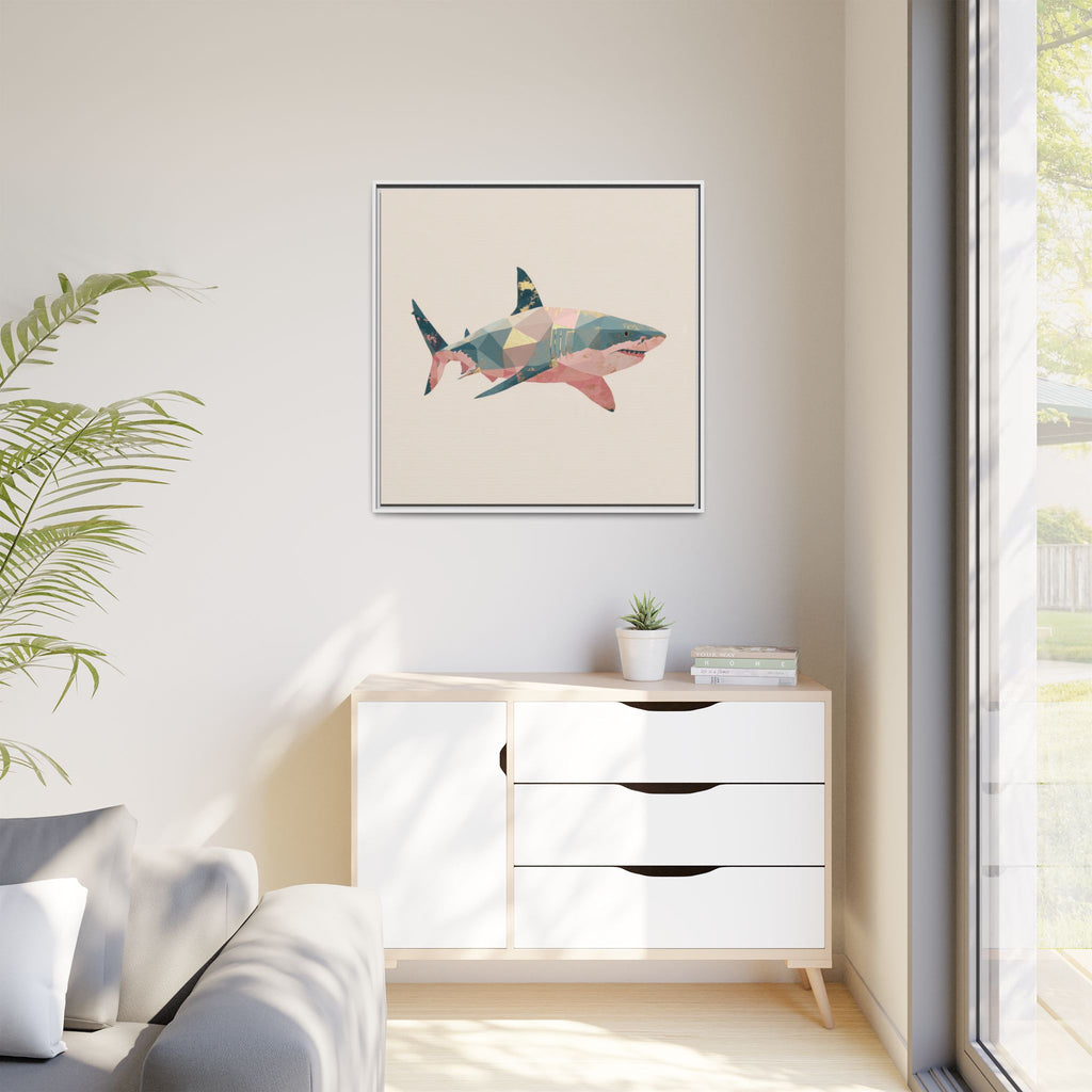 Geometric Shark Spectrum: Polygonal Marine Predator, Abstract Metallic Design   |  Personalized & Custom Orders Available