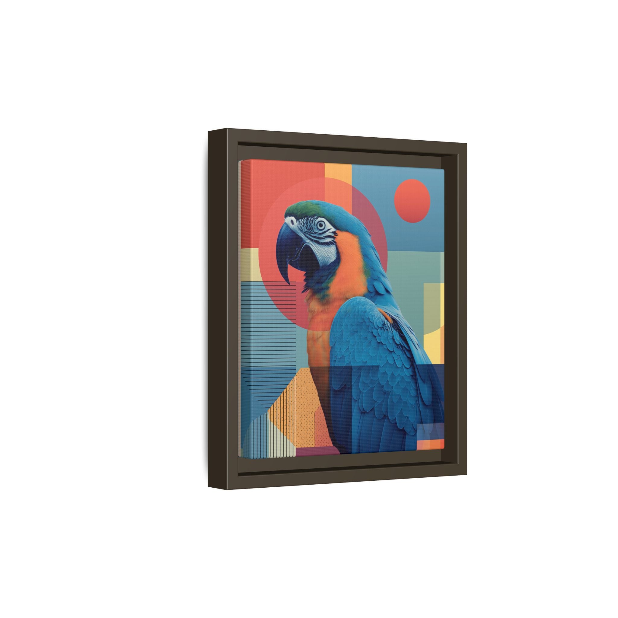 Geometric Macaw: Prismatic Wildlife Fusion, Modern Abstract Composition   |    Custom Orders Available