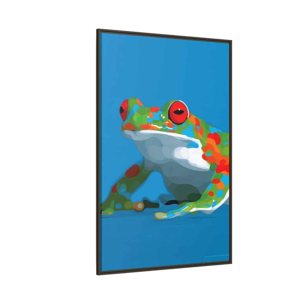 Chromatic Amphibian Framed Print : Mosaic Frog Vector Art, Modern Wildlife Illustration   |  Personalized & Custom Orders Available