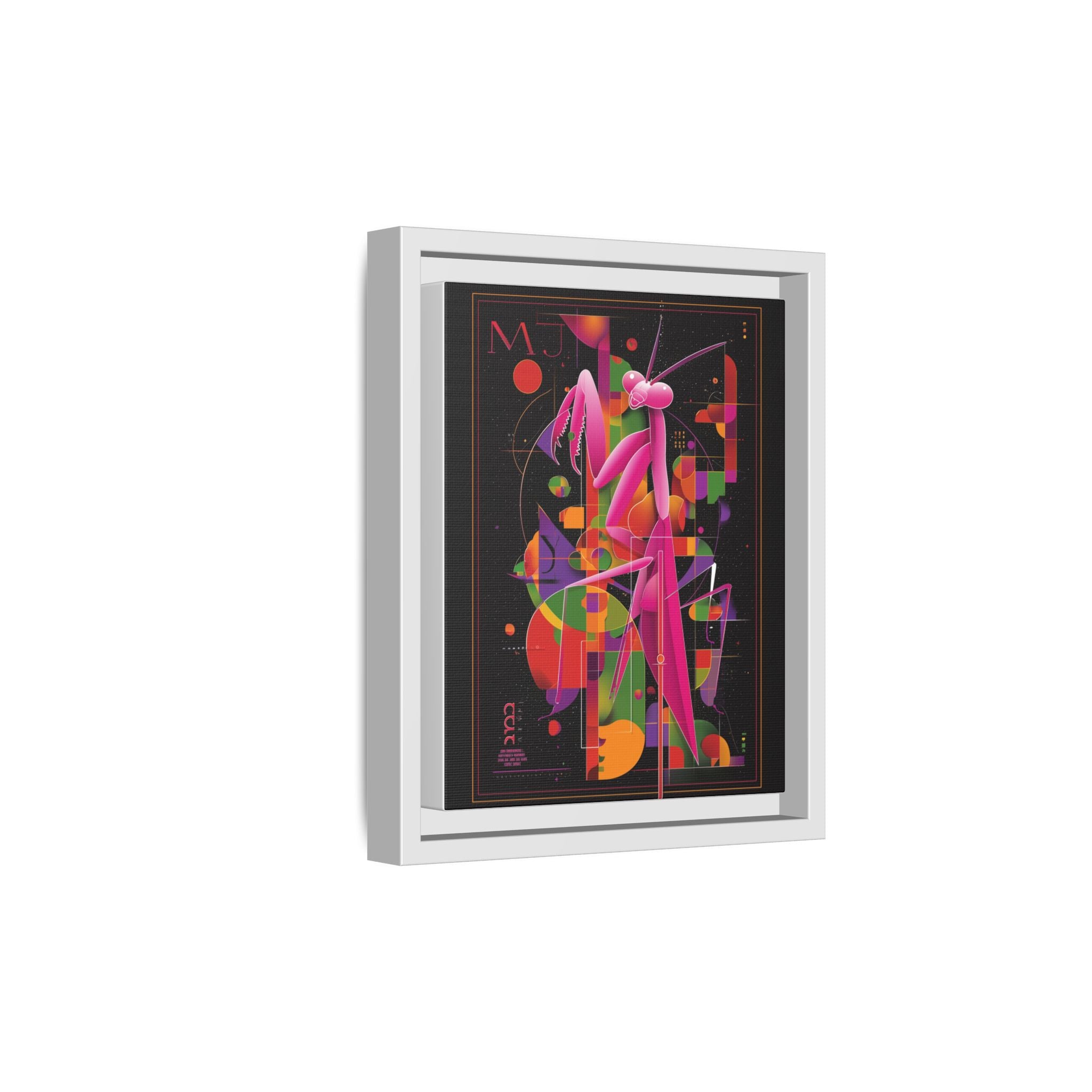 Geometric Mantis Framed Print : Starry Night Abstract, Graphic Design Poster   |  Personalized & Custom Orders Available