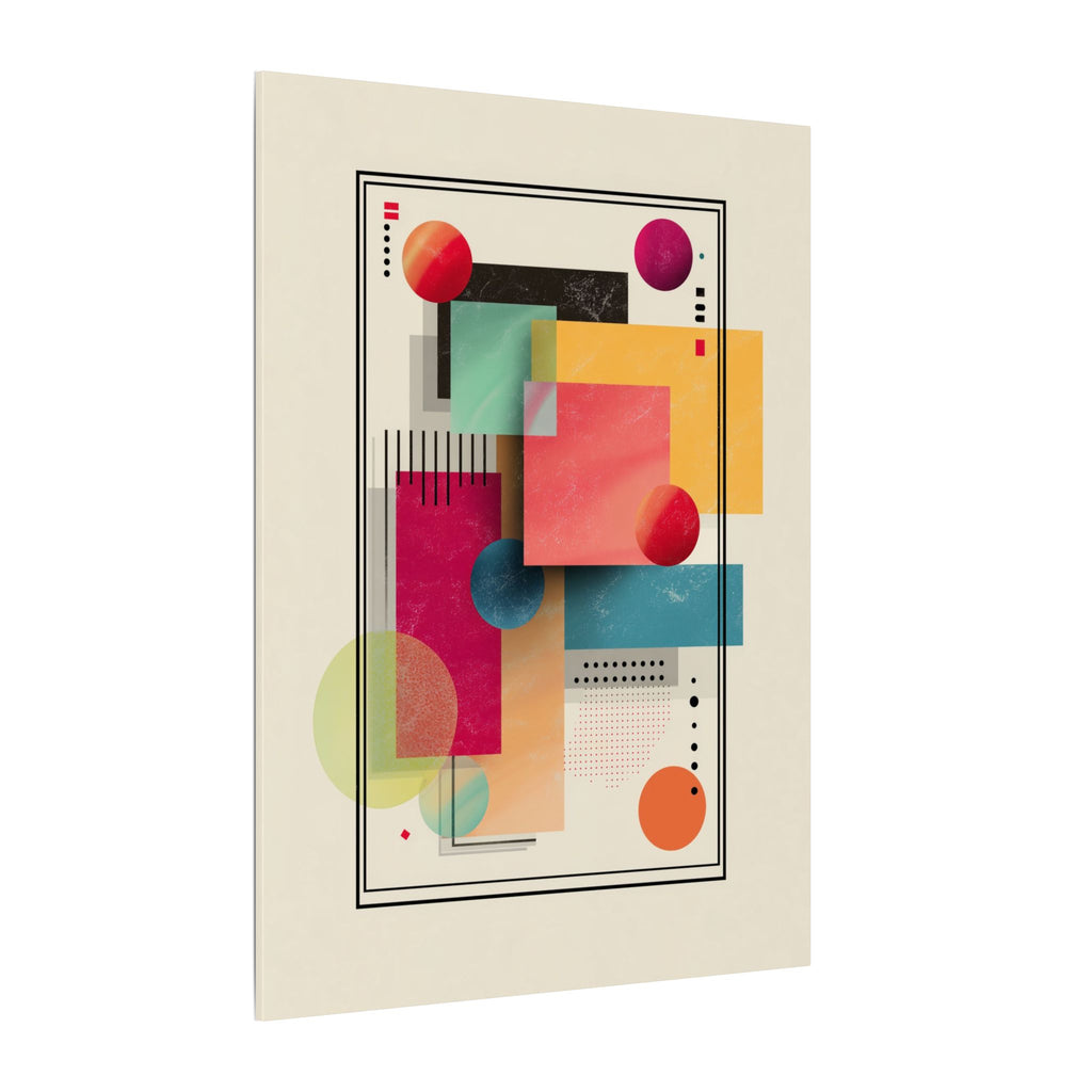 Geometric Dynamism: Bauhaus Abstraction, Translucent Shapes, Modernist Composition   |   Custom Orders Accepted