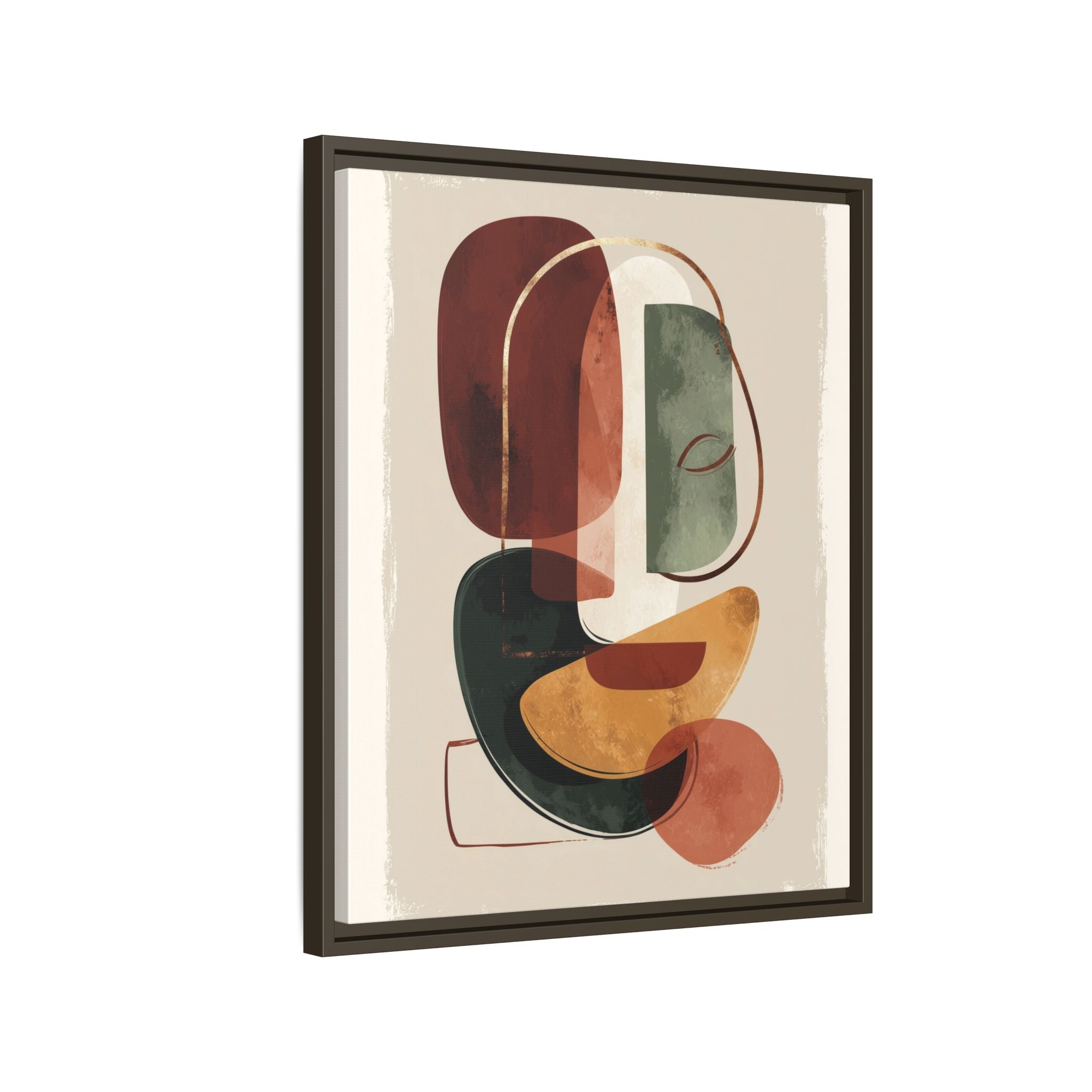 Layered Geometries: Mid-Century Modern Composition, Organic Abstract Design, Translucent Intersecting Shapes   |   Custom Orders Accepted