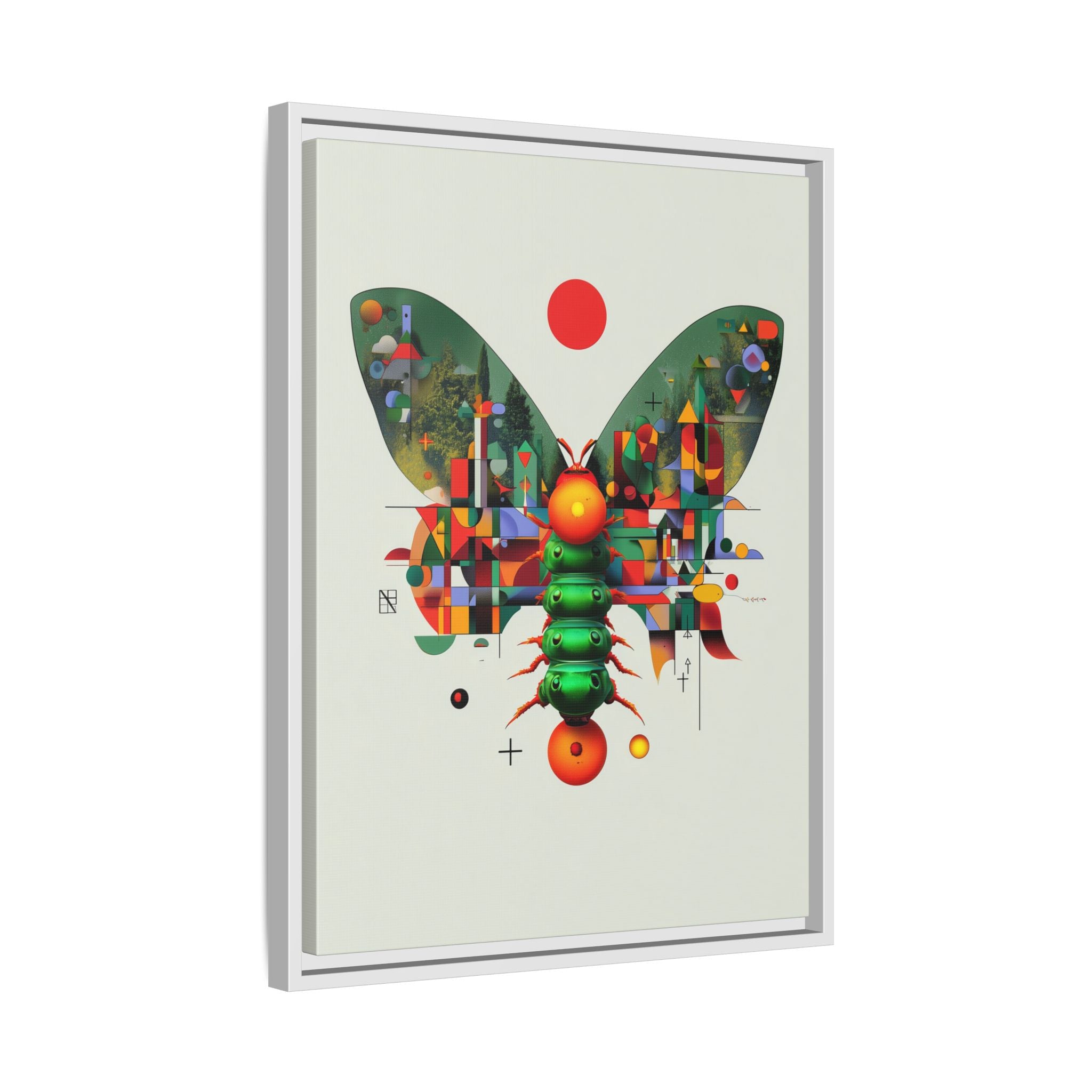Digital Butterfly Framed Print, Cubist Architectural Abstraction   |  Personalized & Custom Orders Available