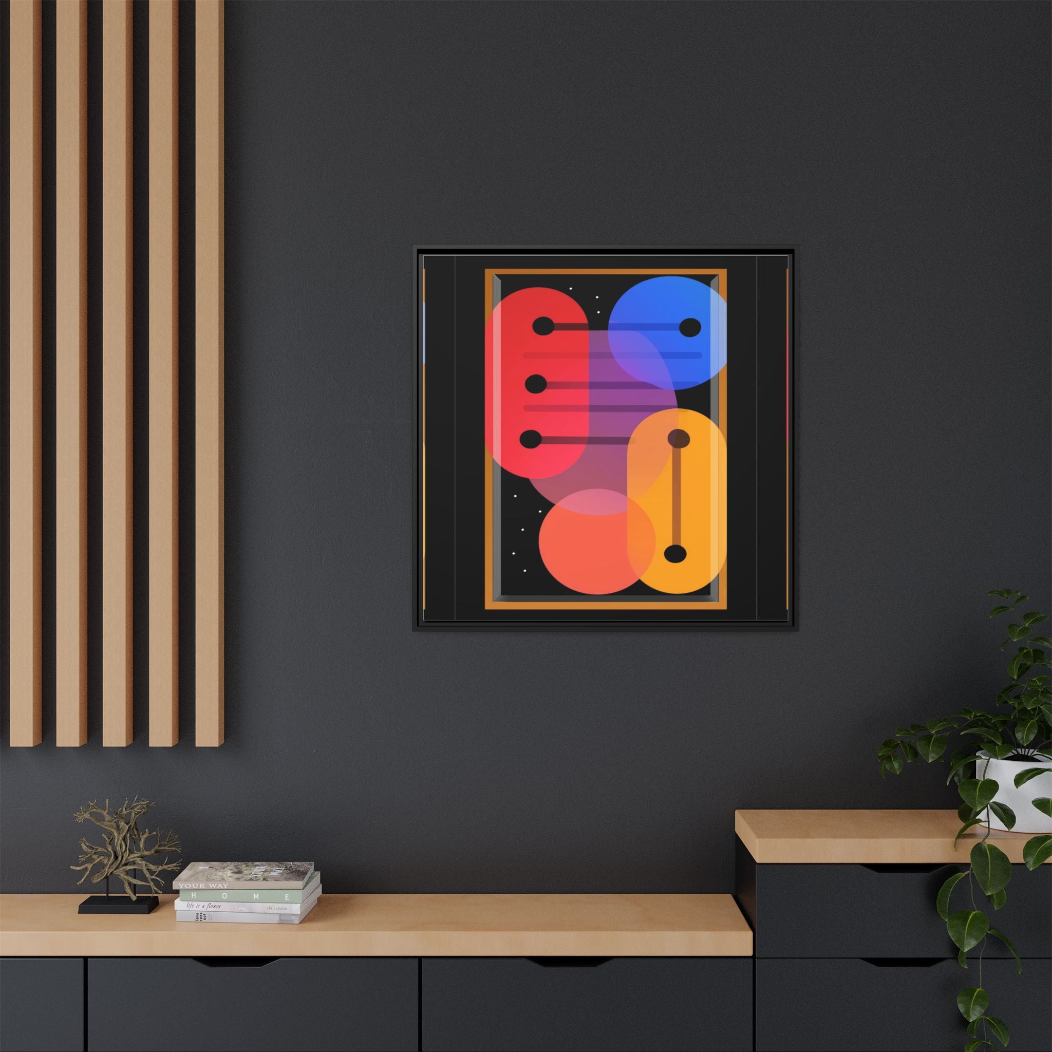 Celestial Geometry: Organic Shapes in Motion, Digital Abstract Composition, Vibrant Color Intersections   |   Custom Orders Accepted