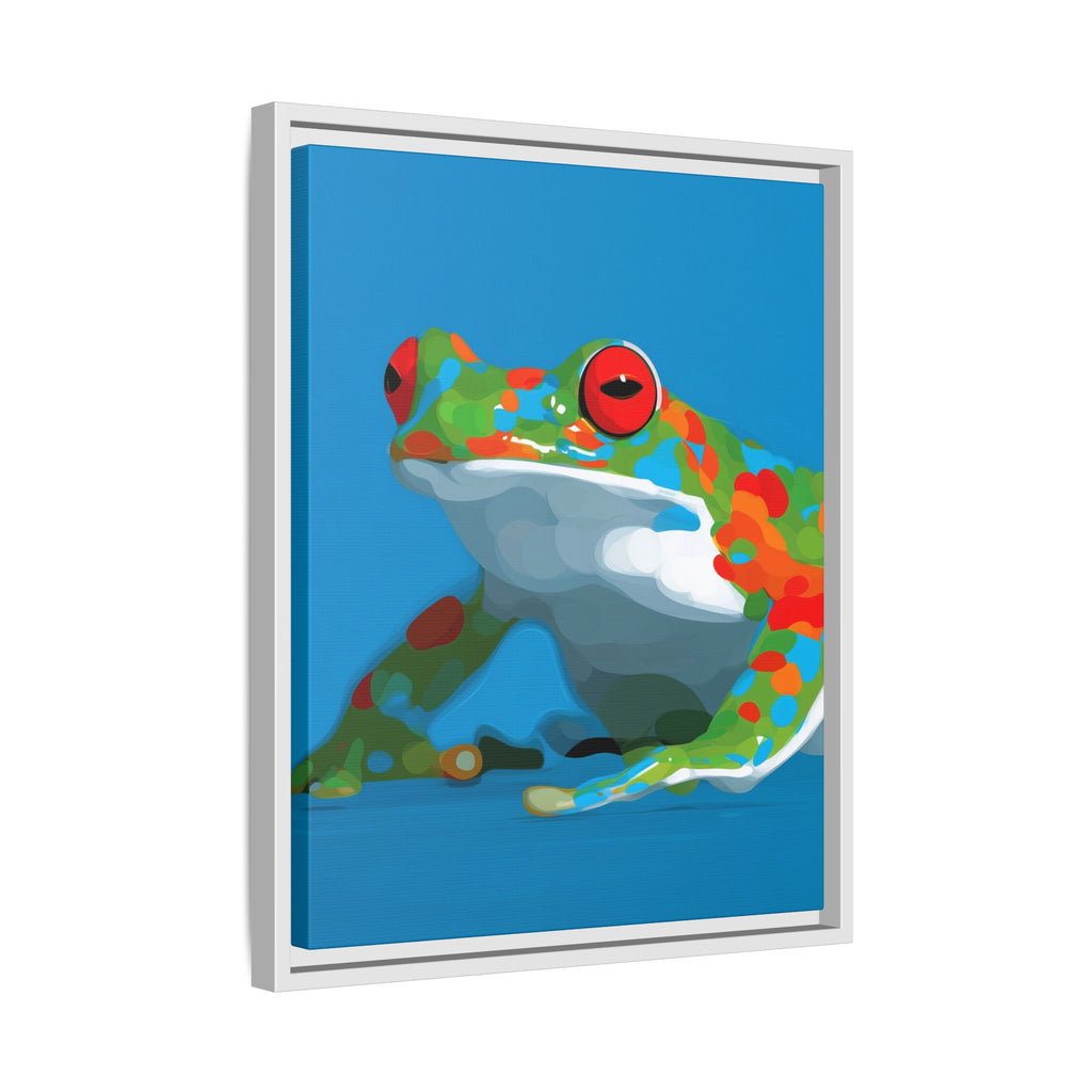 Chromatic Amphibian Framed Print : Mosaic Frog Vector Art, Modern Wildlife Illustration   |  Personalized & Custom Orders Available
