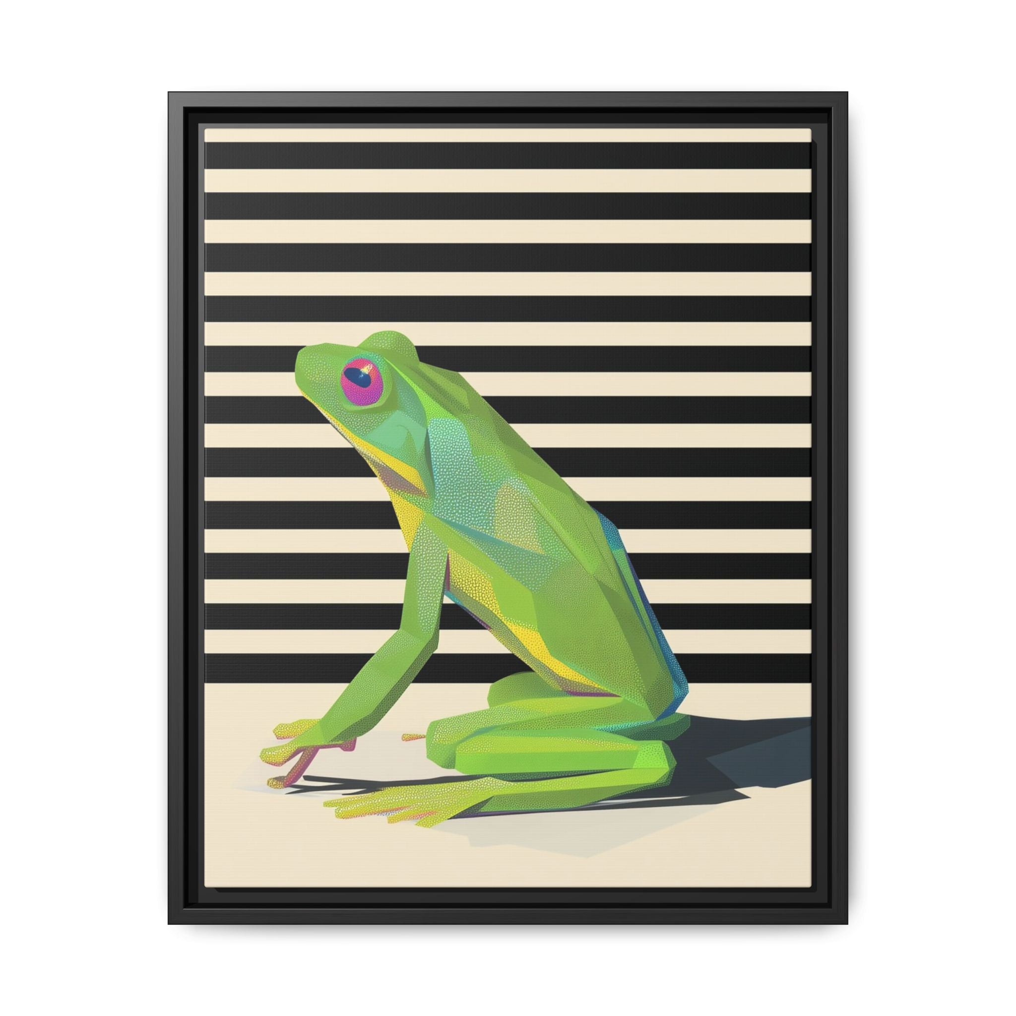Geometric Frog: Minimalist Animal Portrait, Modern Graphic Design   |    Custom Orders Available