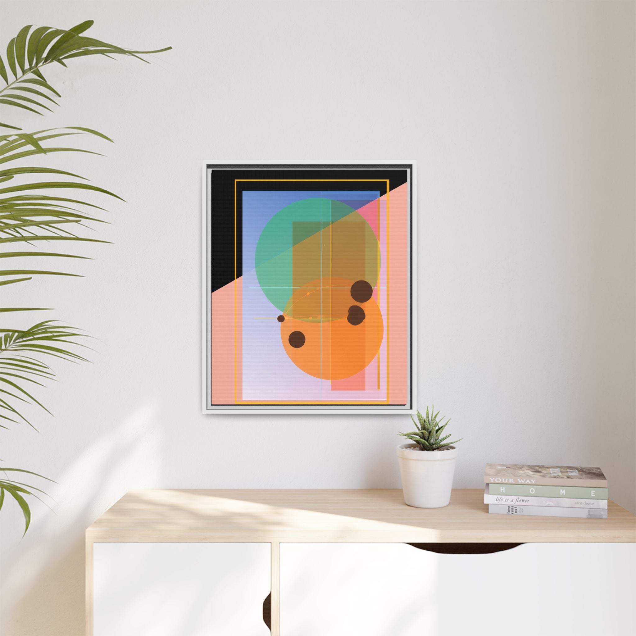 Geometric Harmony: Abstract Composition, Overlapping Shapes, Precision Design   |   Custom Orders Accepted