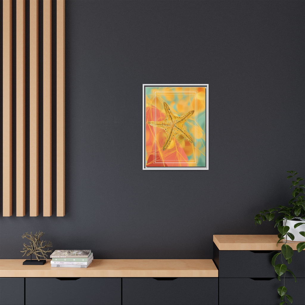 Celestial Starfish: Marine Geometry in Golden Hues, Tropical Oceanic Texture   |    Custom Orders Available