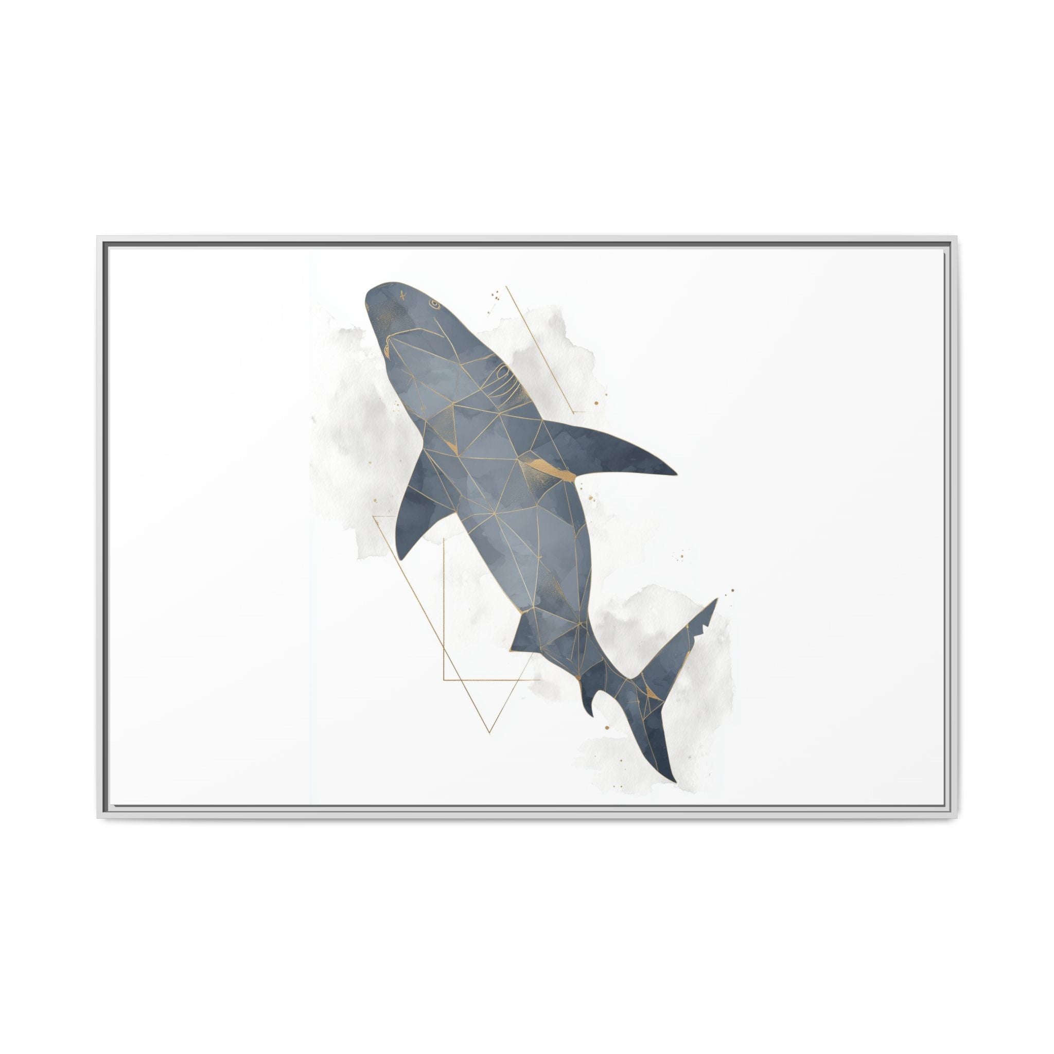 Aquatic Geometry: Shark Polygon Abstraction, Oceanic Digital Art   |  Personalized & Custom Orders Available