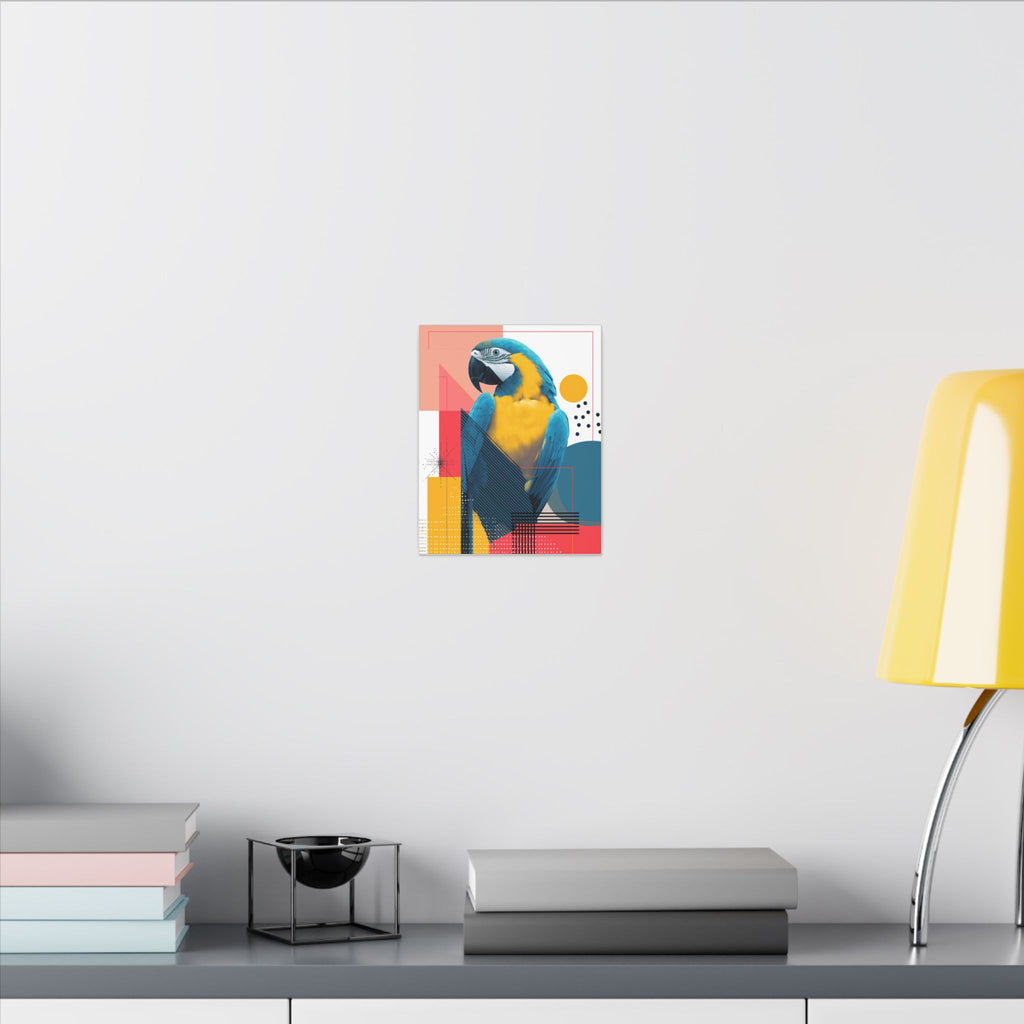 Macaw Geometry: Vibrant Avian Portrait, Modern Graphic Design Print   |    Custom Orders Available
