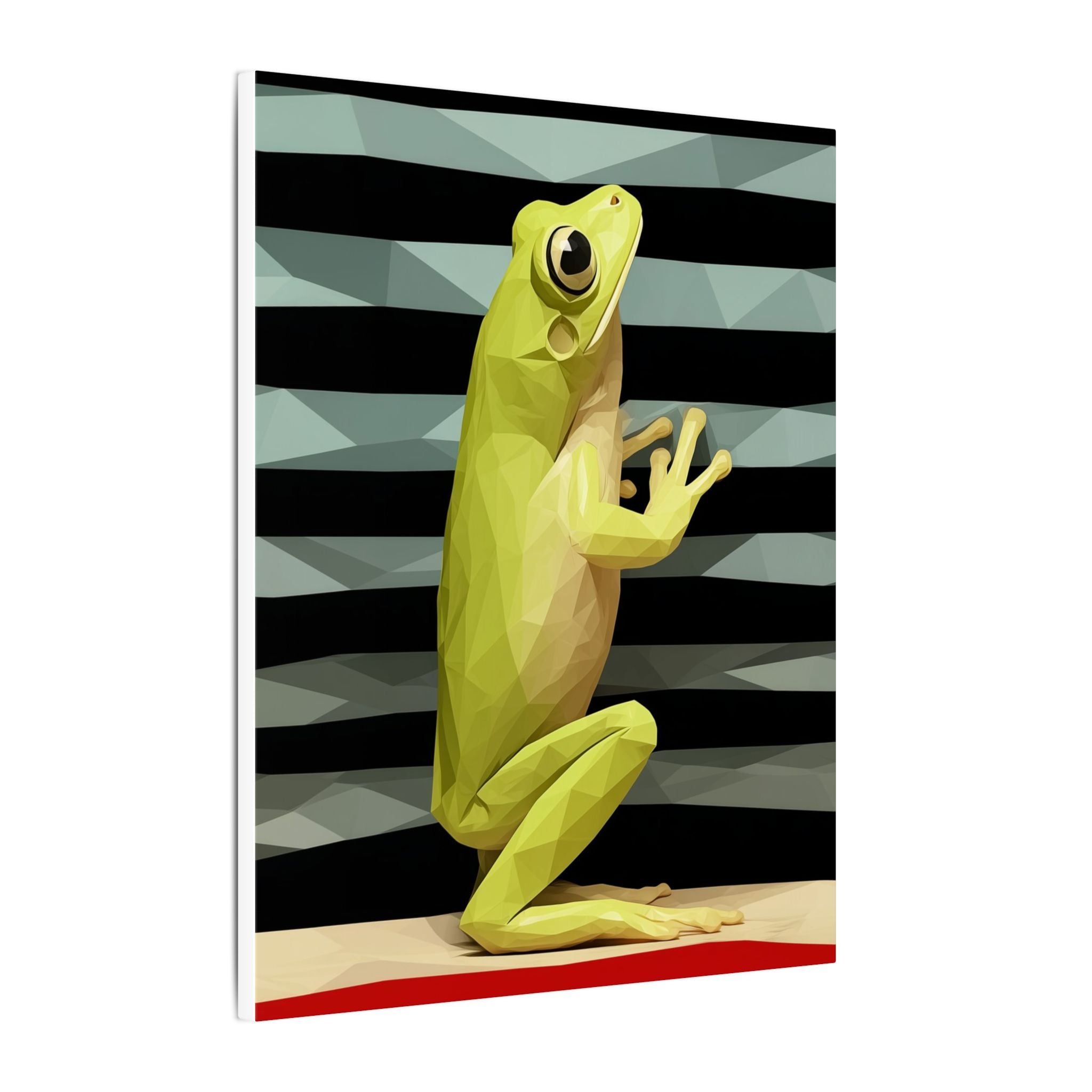 Geometric Frog: Low-Poly Digital Art, Vibrant Yellow Amphibian Illustration   |    Custom Orders Available