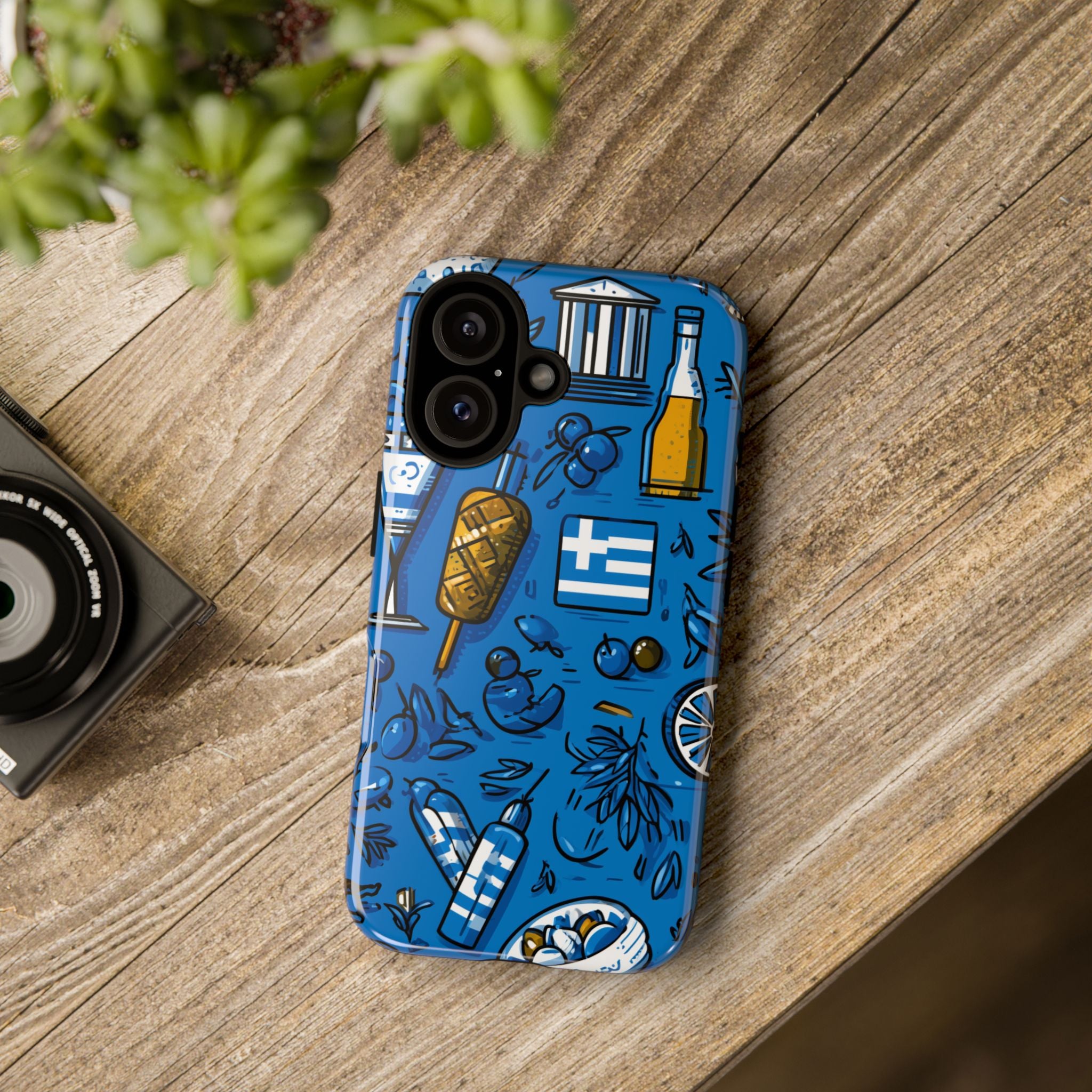 Greek-Inspired Phone Case, Tough Cases for Travel Lovers, Trendy Accessories for Summer, Unique Gifts for Phone Protection