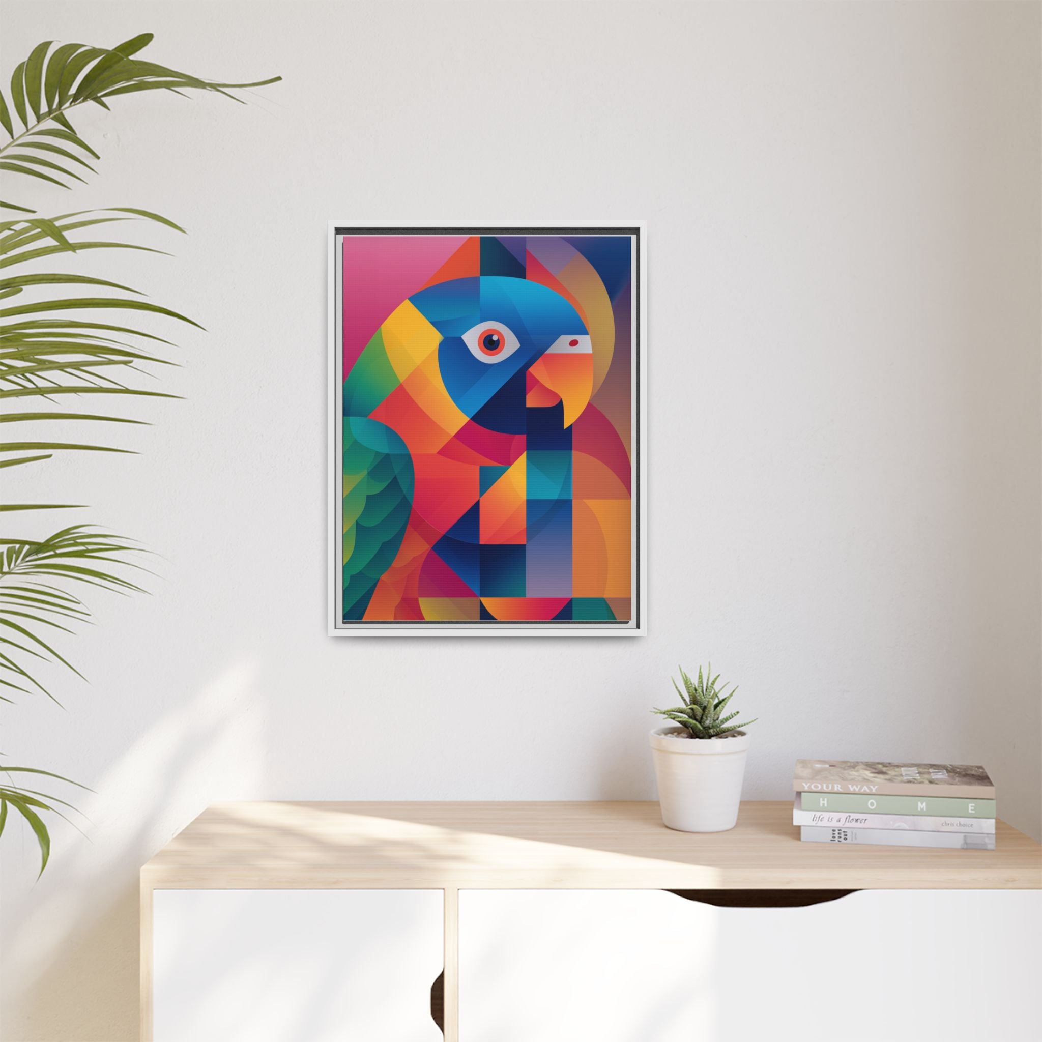 Prismatic Parrot: Cubist Deconstruction, Geometric Color Explosion   |  Personalized & Custom Orders Available