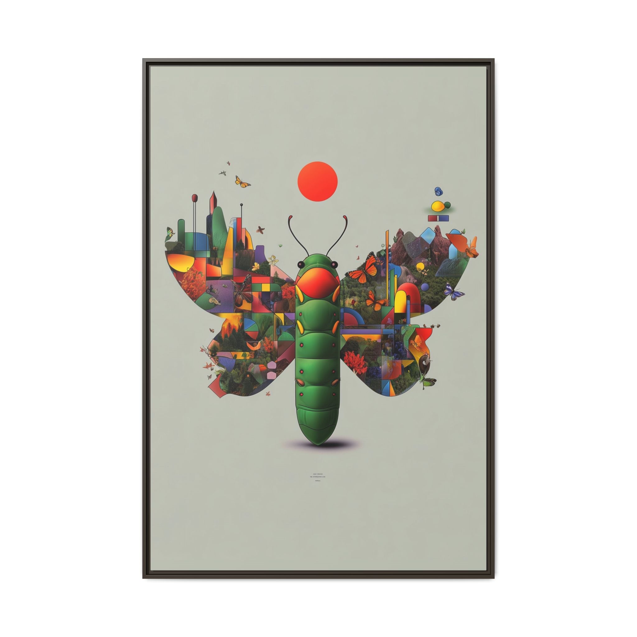 Metamorphosis of Geometry: Digital Nature Mosaic, Surreal Butterfly Landscape   |    Custom Orders Available