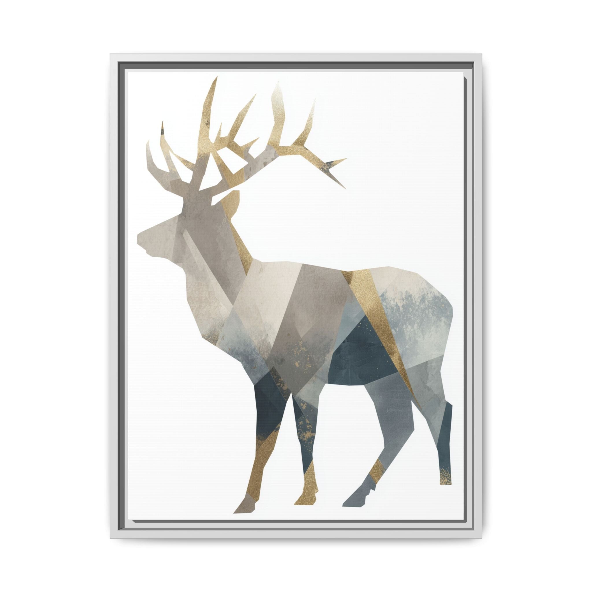 Geometric Deer Silhouette: Modern Wildlife Art, Minimalist Abstract Landscape   |  Personalized & Custom Orders Available