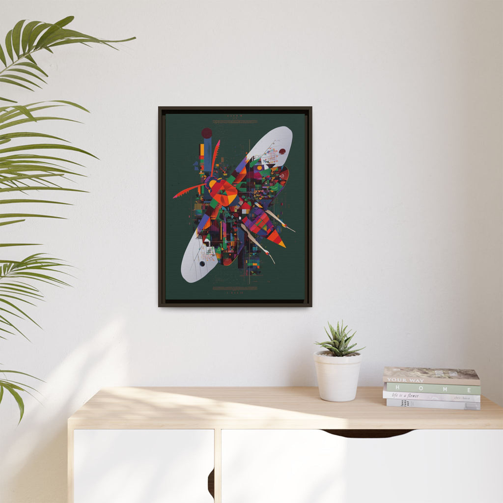 Geometric Metamorphosis Framed Print: Urban Nature Mosaic, Abstract Butterfly Fragments   |  Personalized & Custom Orders Available