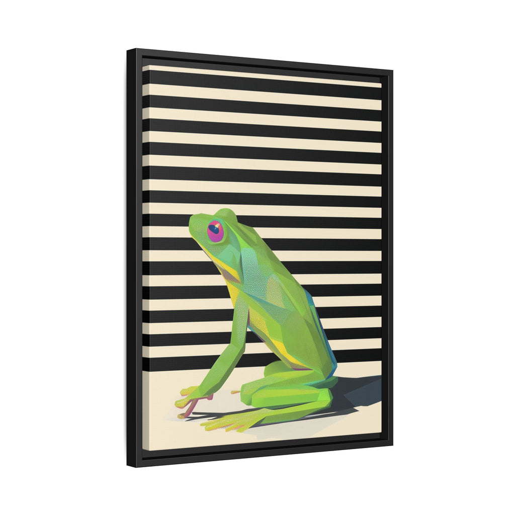 Geometric Frog: Minimalist Animal Portrait, Modern Graphic Design   |    Custom Orders Available