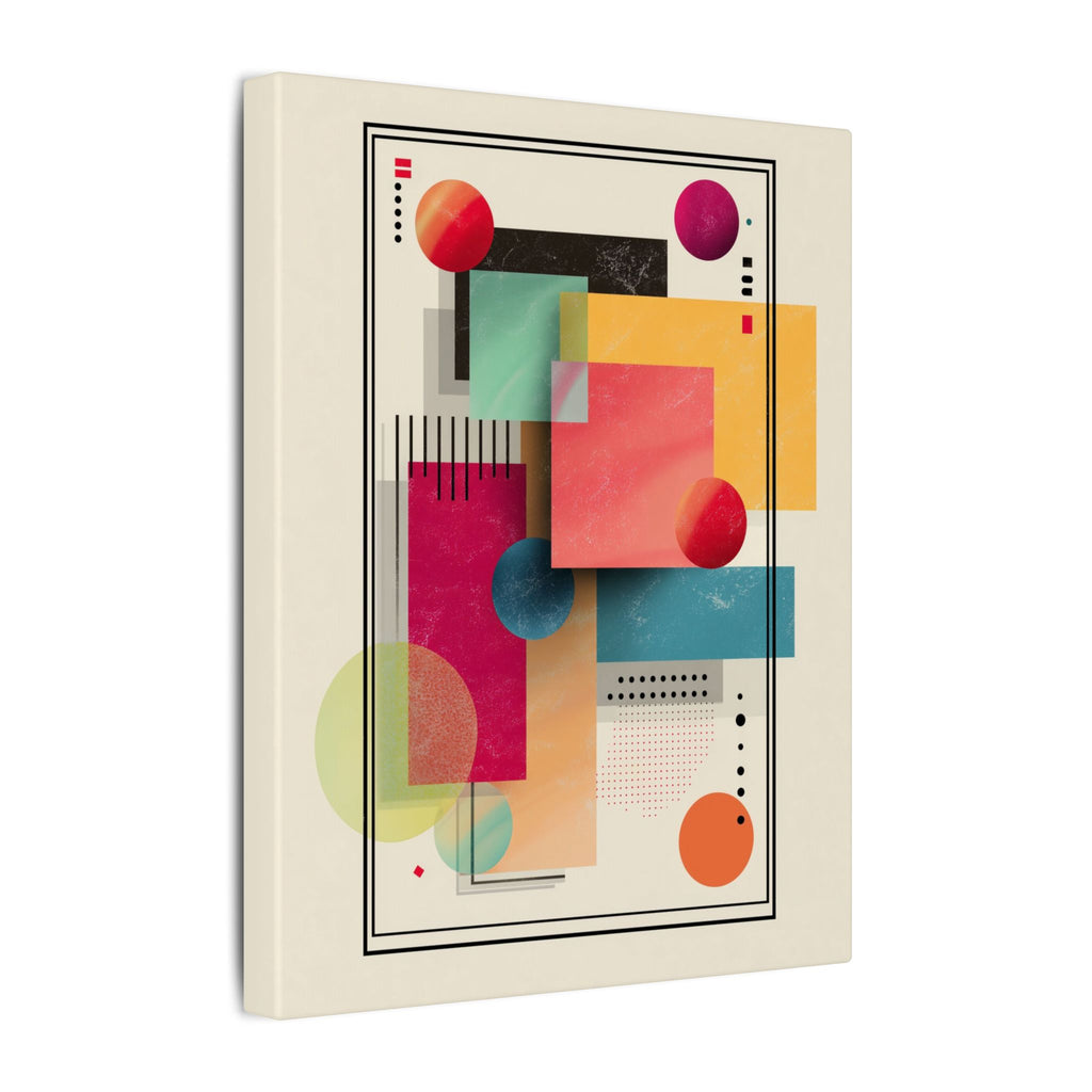 Geometric Dynamism: Bauhaus Abstraction, Translucent Shapes, Modernist Composition   |   Custom Orders Accepted