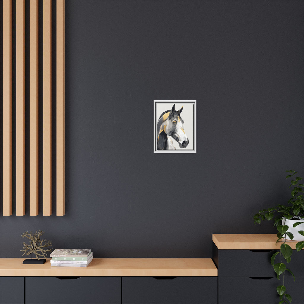 Geometric Equine Framed Print : Polygonal Horse Portrait, Modern Abstract Geometric Art   |  Personalized & Custom Orders Available
