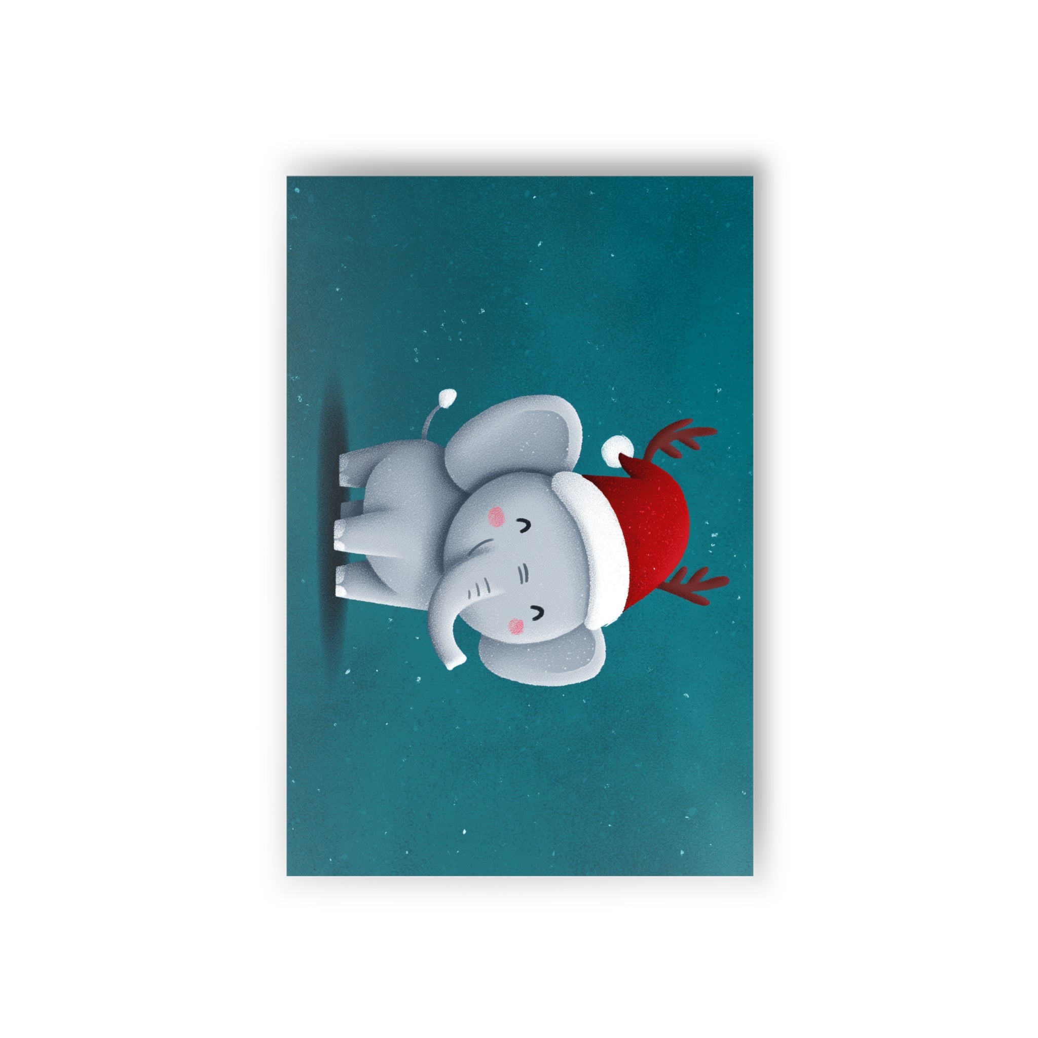 Cute Animals Festive Postcard Set - 10pcs of Holiday Cheer, Christmas Cards, Cute Elephant Designs, Fun Greetings for All Occasions