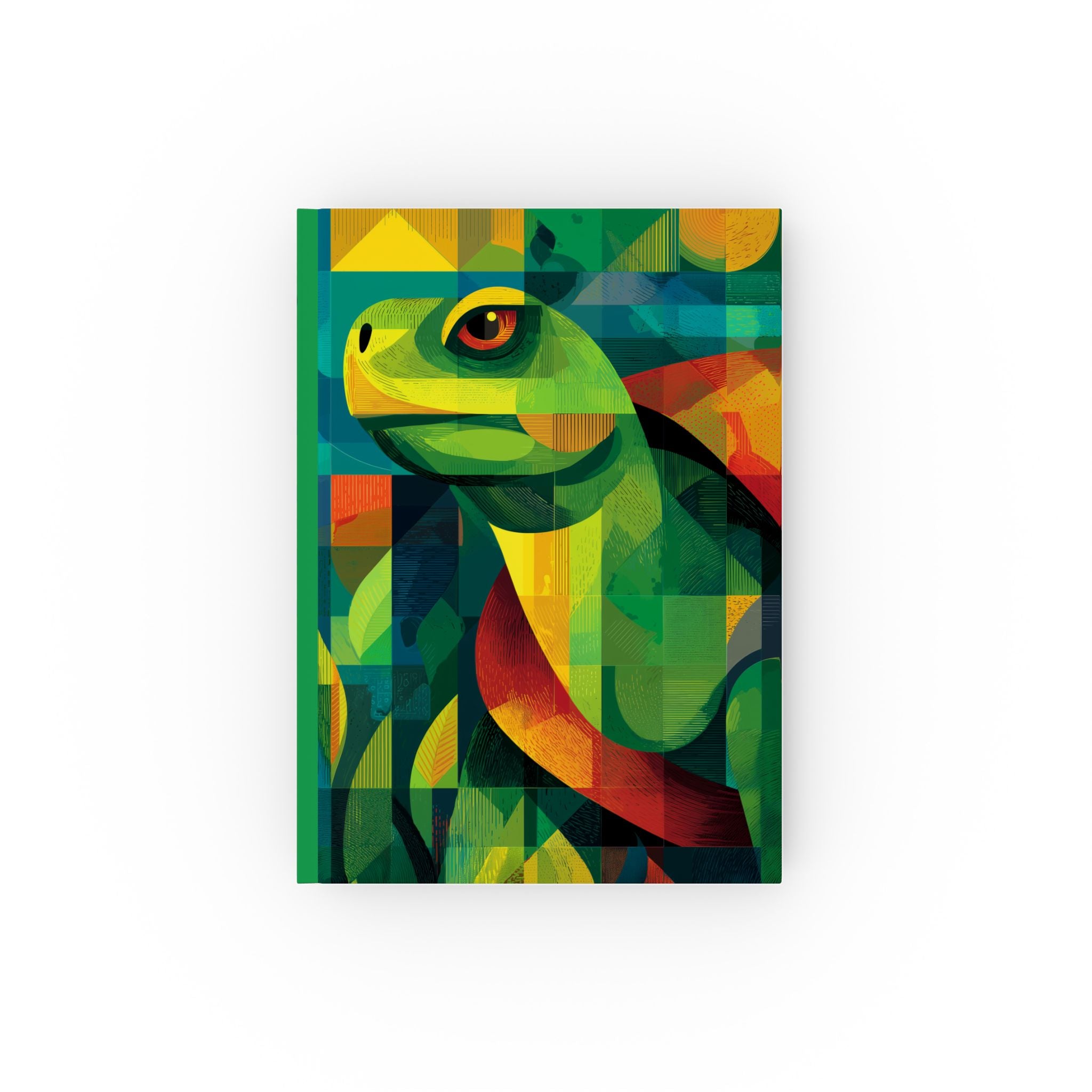 Customizeable Vibrant Turtle Hard Back Journal - Perfect for Nature Lovers, Birthday Gifts, Eco-Friendly Stationery, Art Lovers, and Writing