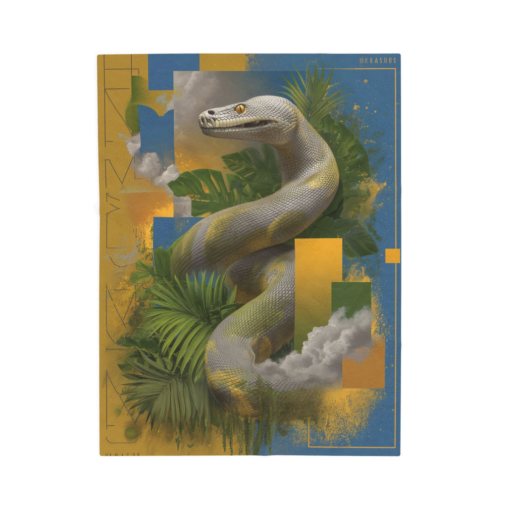 Serpent of Geometric Rhythms: Digital Tropical Scales, Abstract Wildlife Fusion   |    Custom Orders Available