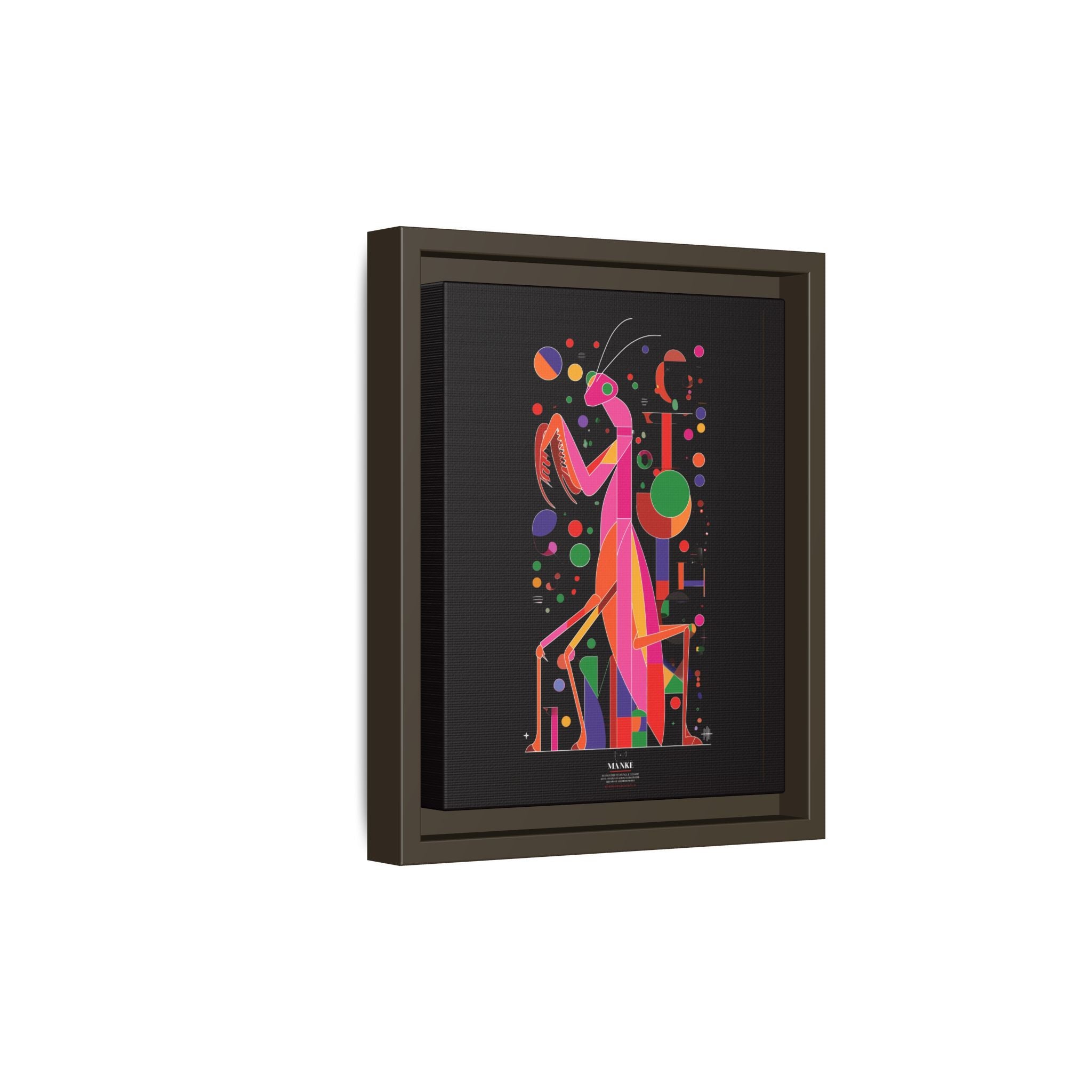 Mantis Geometrica Framed Print : Cubist Insect Design, Vibrant Graphic Poster Art   |   Custom Orders Available