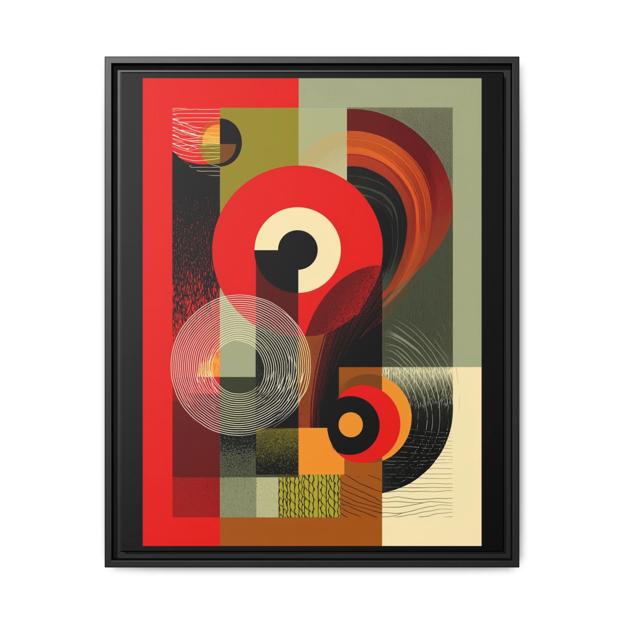 Chromatic Geometrics: Abstract Constructivist Composition, Modernist Color Blocking, Layered Circular Forms   |   Custom Orders Accepted