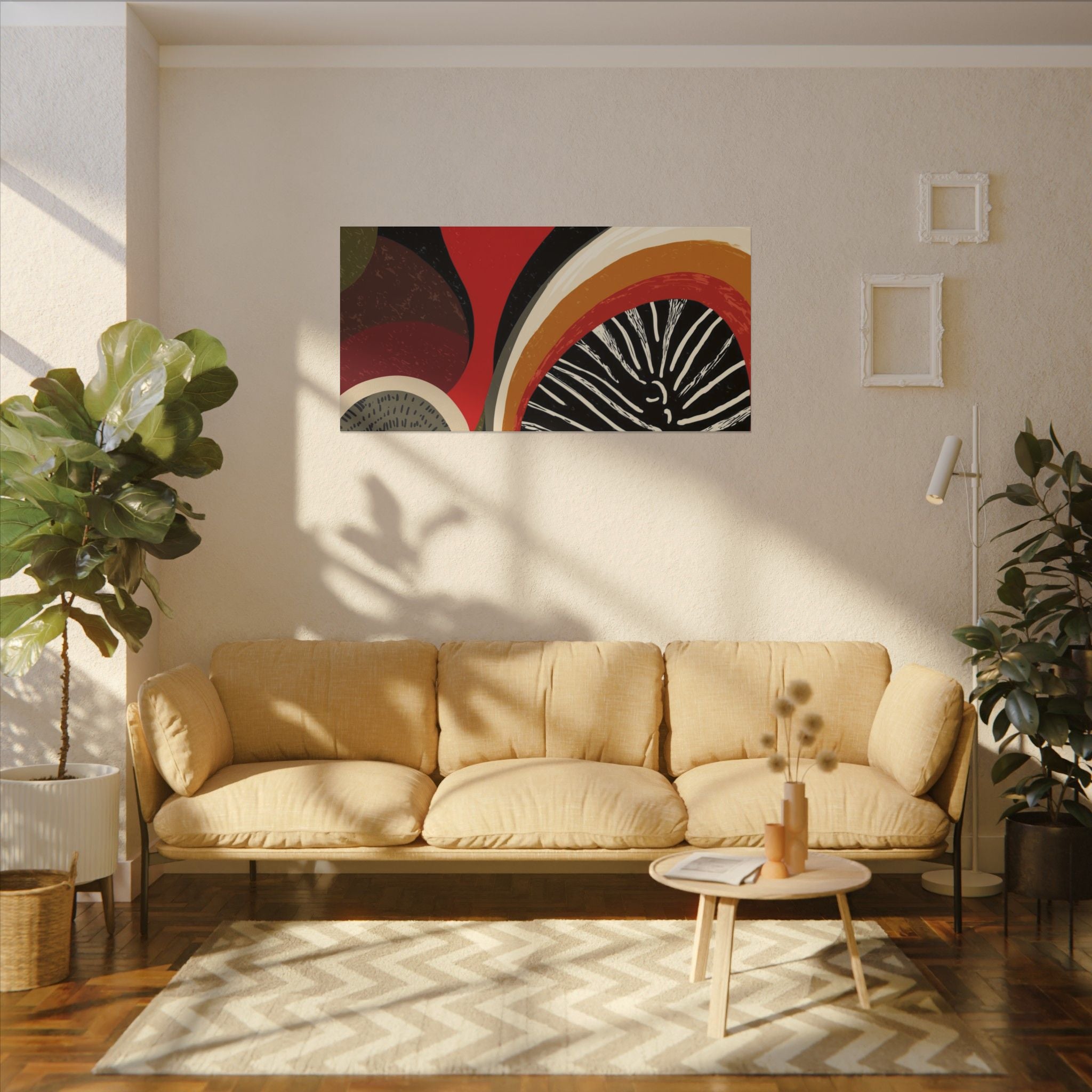 Harmonic Convergence: Organic Geometry, Mid-Century Modern Abstract, Earthy Palette Composition   |   Custom Orders Accepted