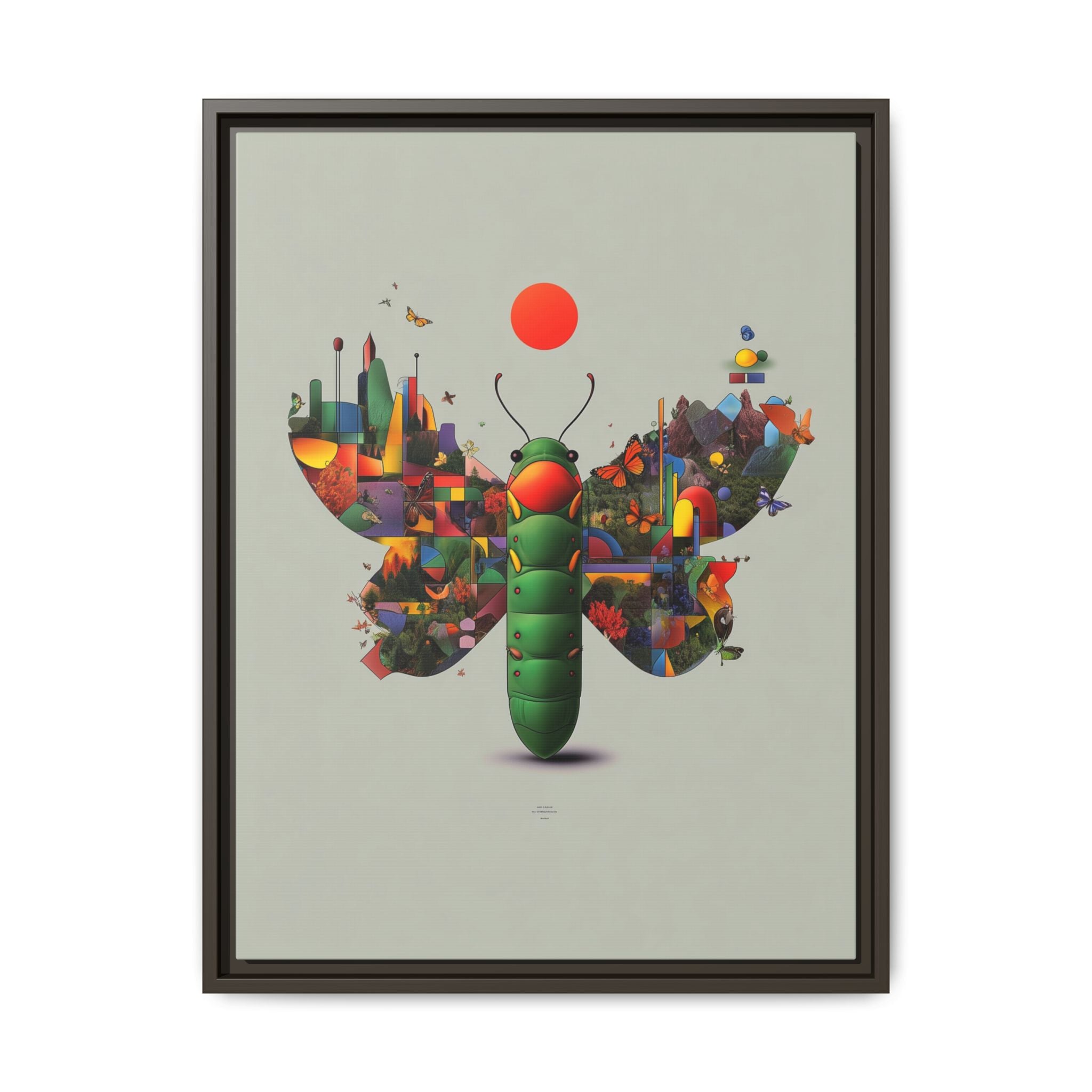 Metamorphosis of Geometry: Digital Nature Mosaic, Surreal Butterfly Landscape   |    Custom Orders Available