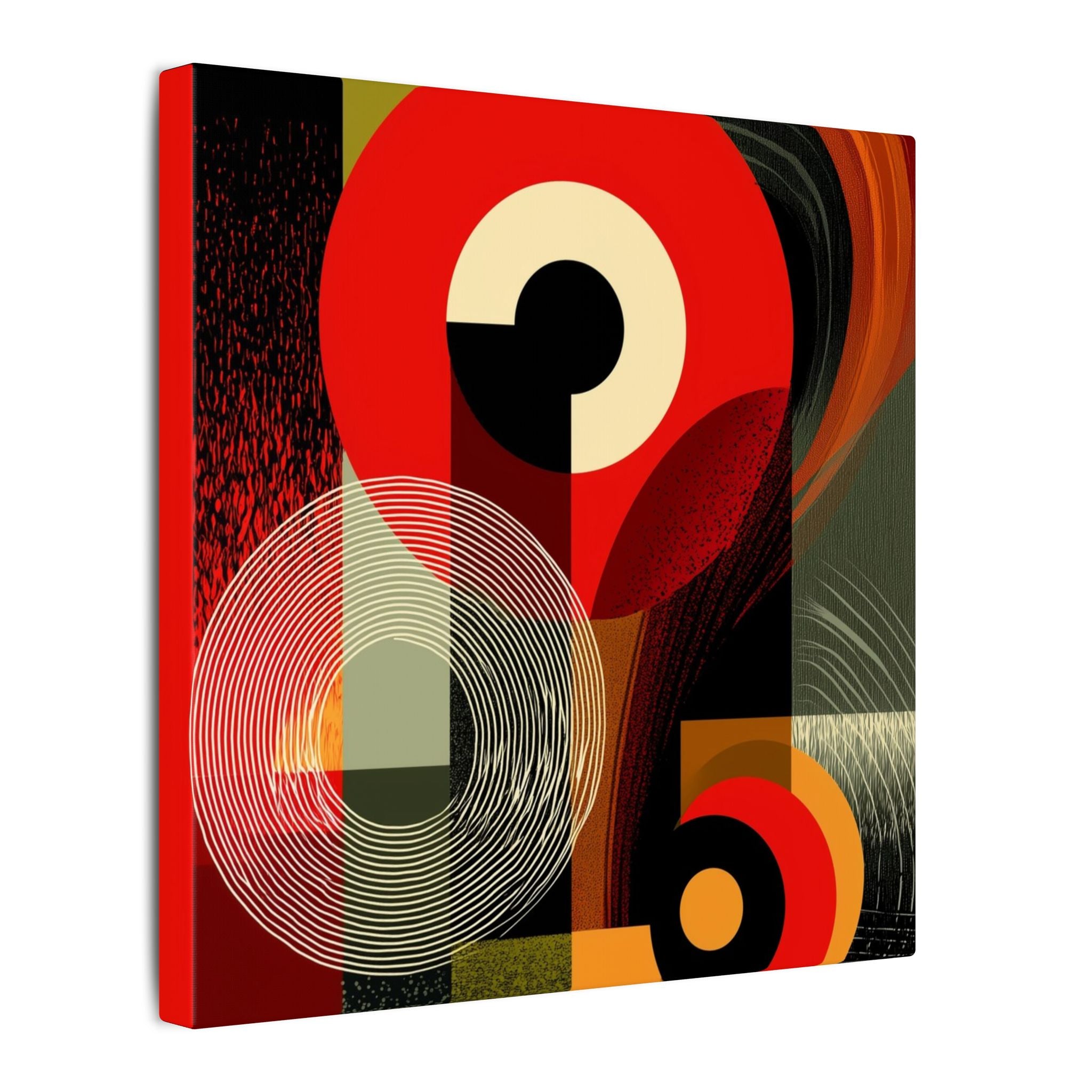 Geometric Convergence: Mid-Century Modern Abstract, Constructivist Design Principles, Bold Chromatic Composition   |   Custom Orders