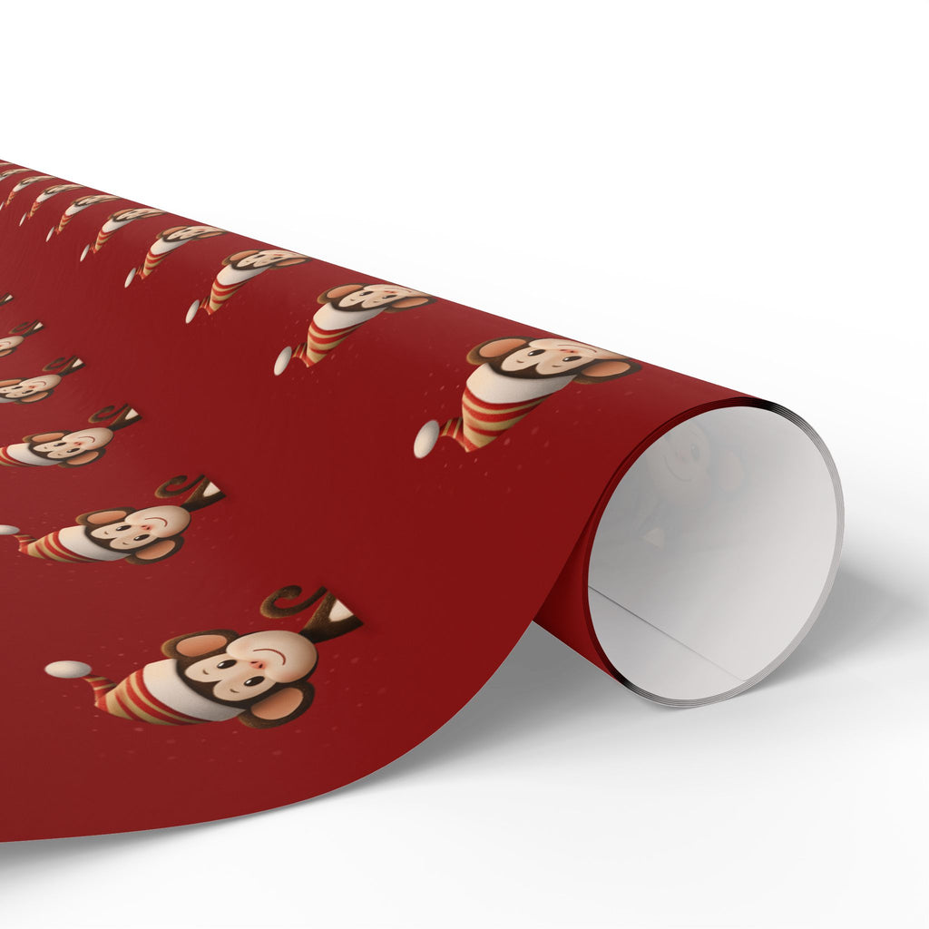Festive Wrapping Paper - Cute Holiday Designs with Monkeys and Santa, Gift Wrapping, Christmas, Birthday, Baby Shower, Jungle Theme