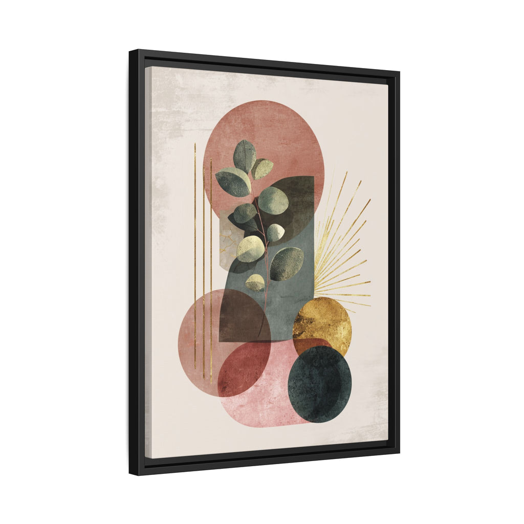 Botanical Geometric Symphony: Eucalyptus Harmony, Metallic Intersections, Modern Earth Tones   |   Custom Orders Accepted