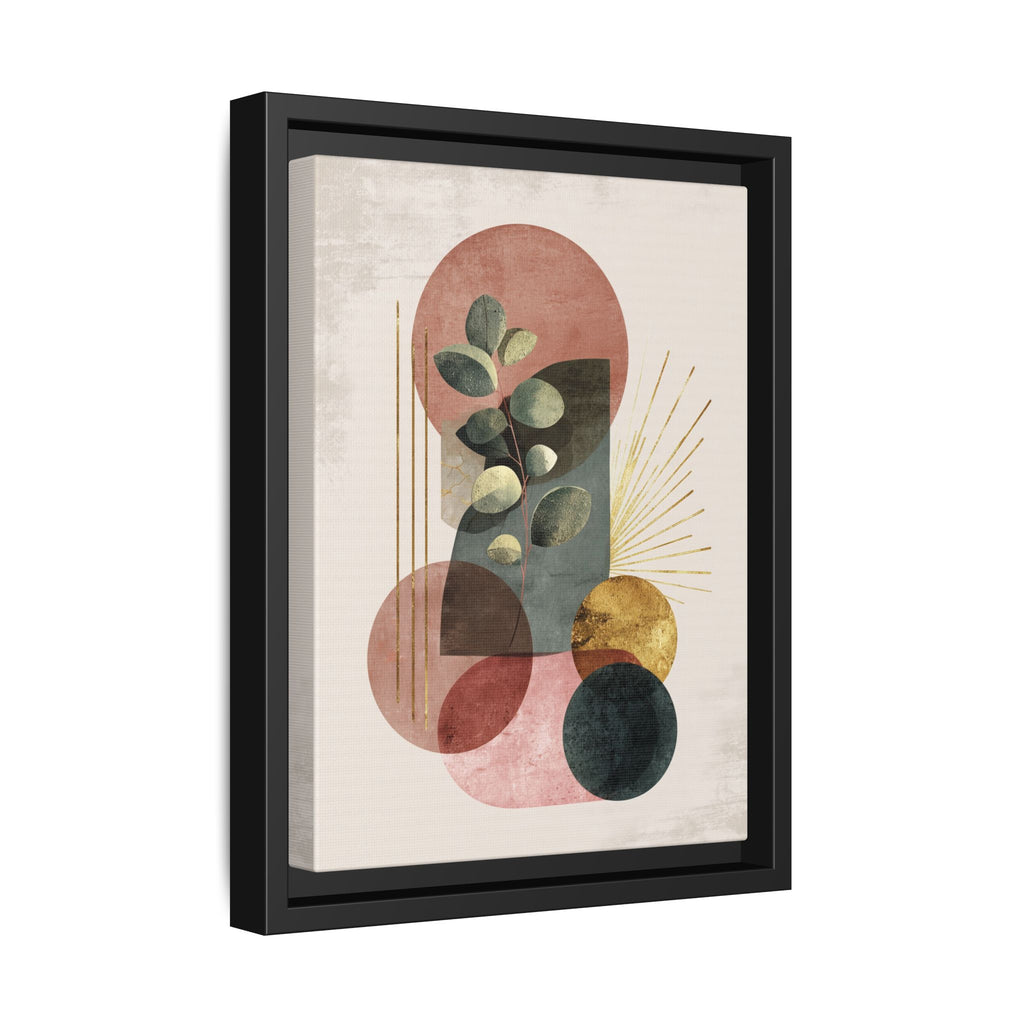 Botanical Geometric Symphony: Eucalyptus Harmony, Metallic Intersections, Modern Earth Tones   |   Custom Orders Accepted