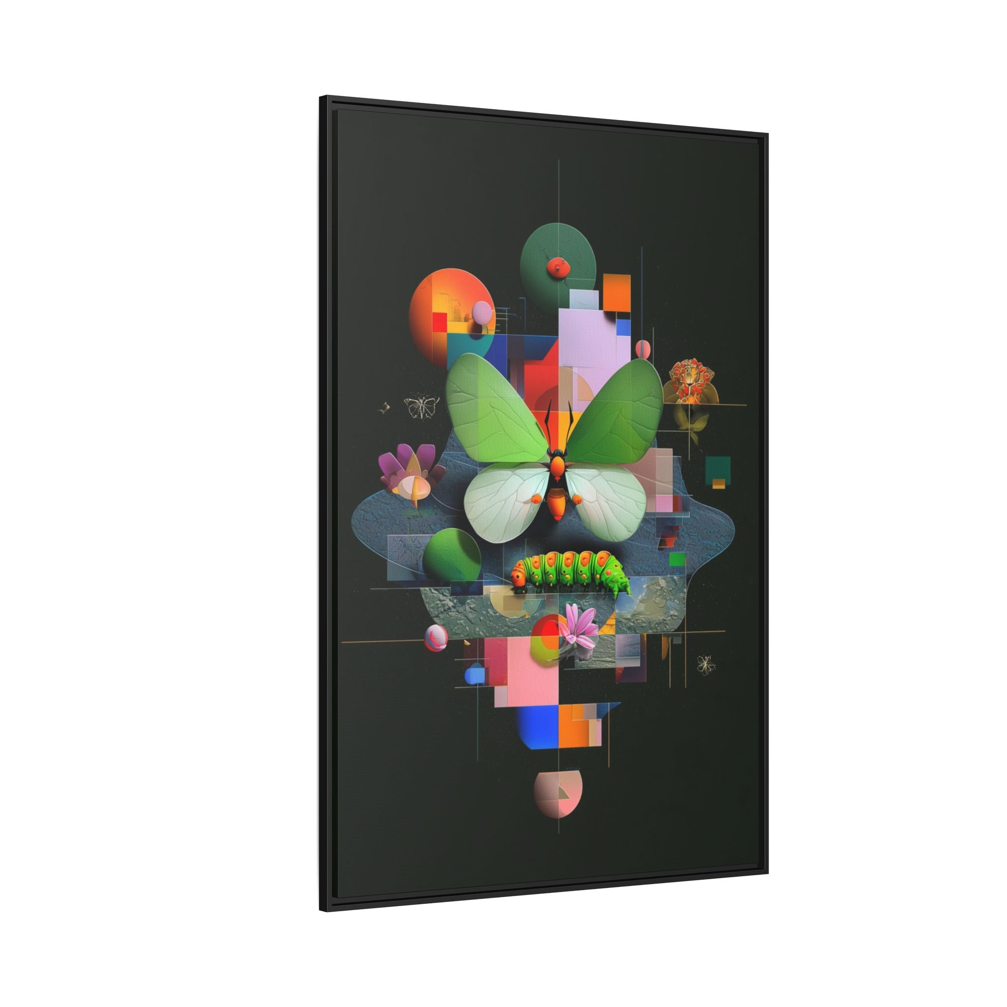 Geometric Metamorphosis: Abstract Nature Composition, Digital Cubist Butterfly Art   |    Custom Orders Available