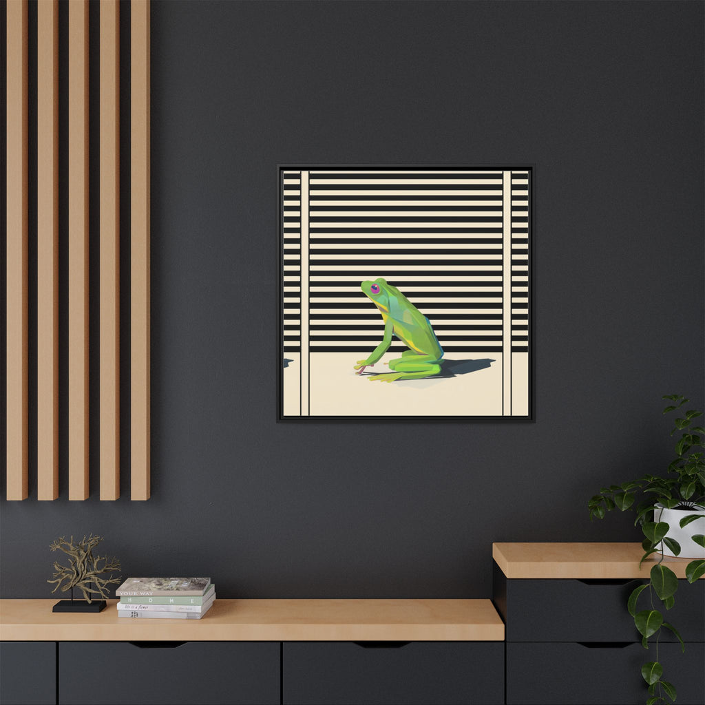 Geometric Frog Persona: Modern Wildlife Illustration, Vibrant Graphic Design   |  Personalized & Custom Orders Available