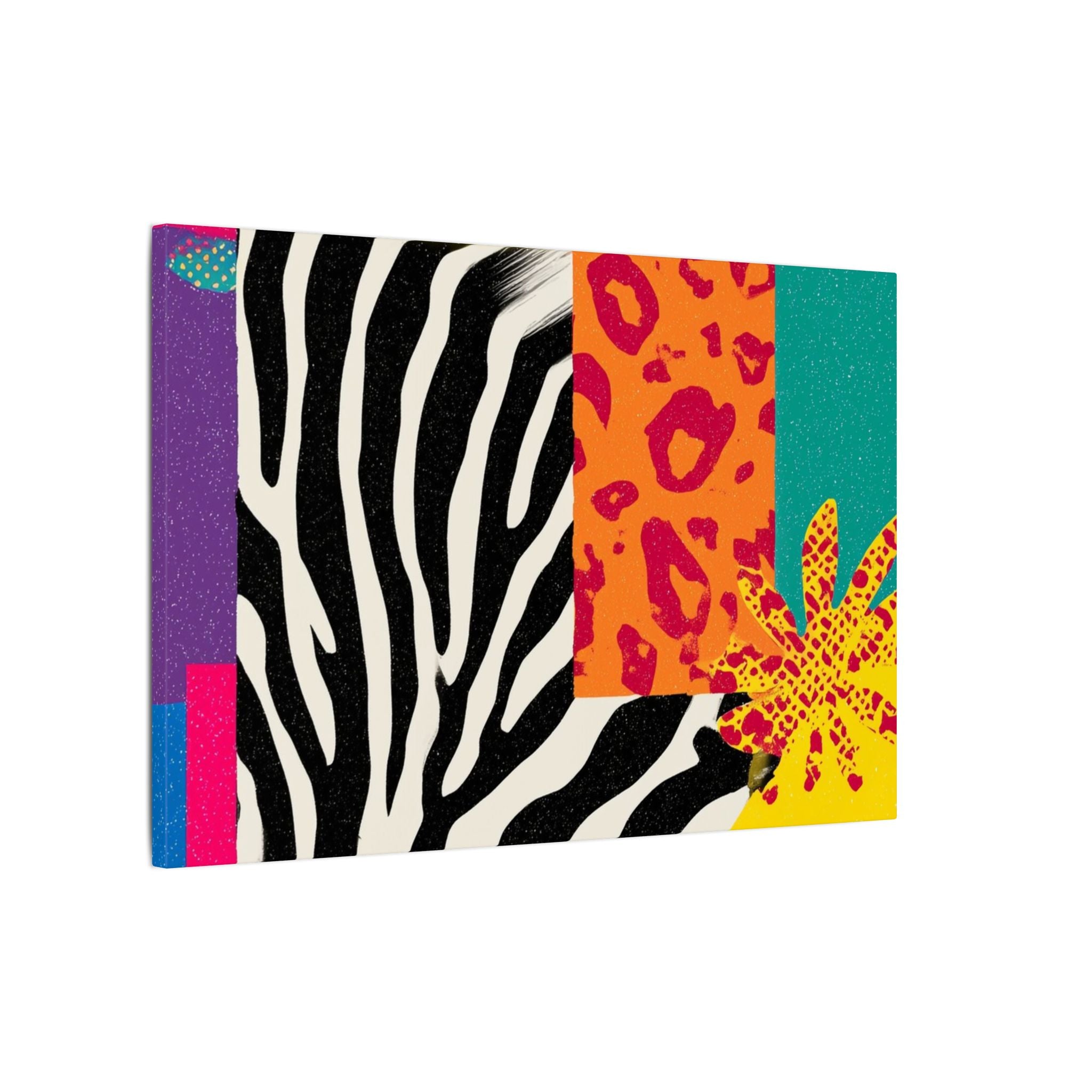 Copy of Pop Geometry: Zebra Leopard Fusion, Geometric Color Block, Modern Abstract Design   |   Custom Orders Accepted